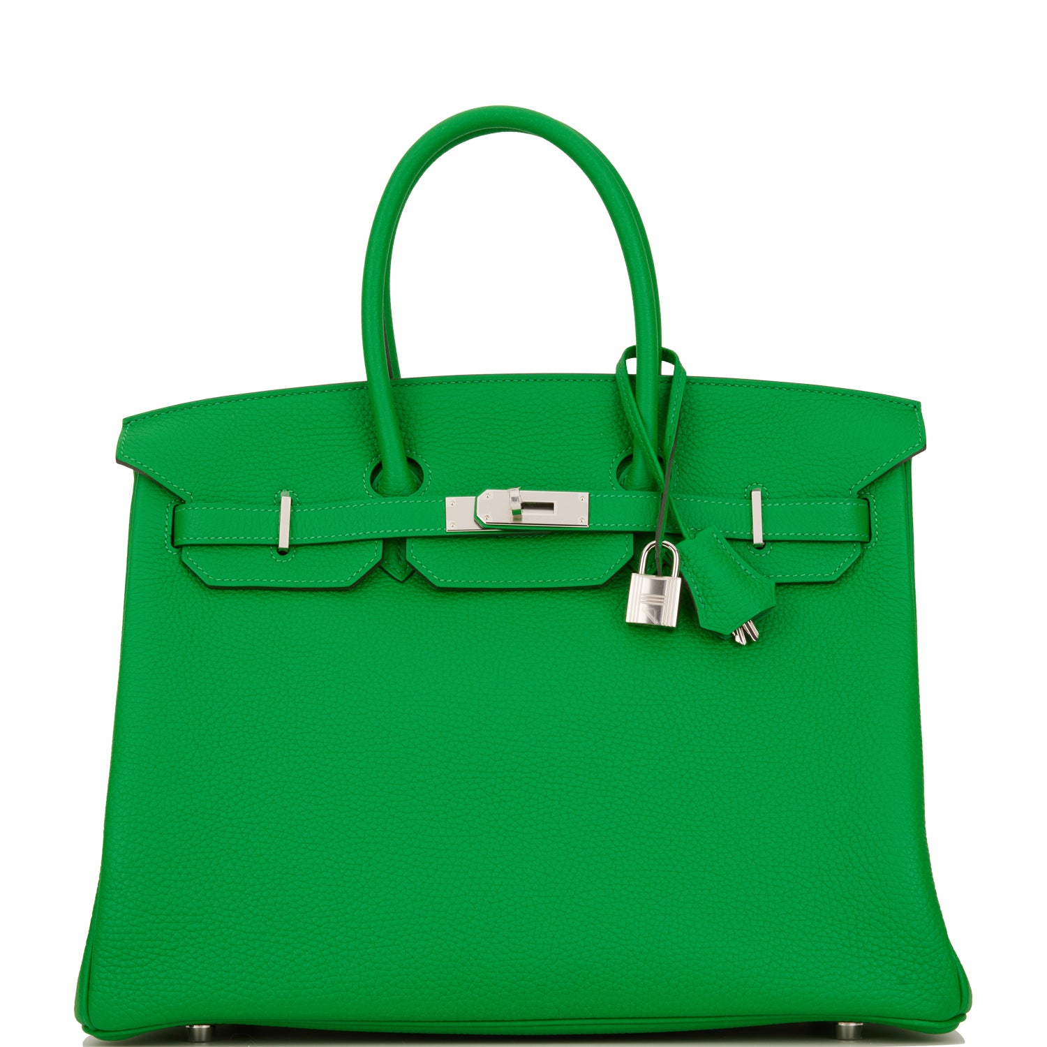 Hermes Birkin Bambou Clemence Palladium Hardware Handbag Travel Bag