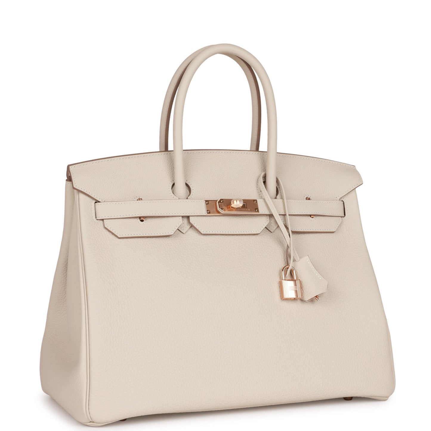 Hermes Birkin Craie Togo Rose Hardware Handbag Gold Travel Bag Rose Gold Hardware