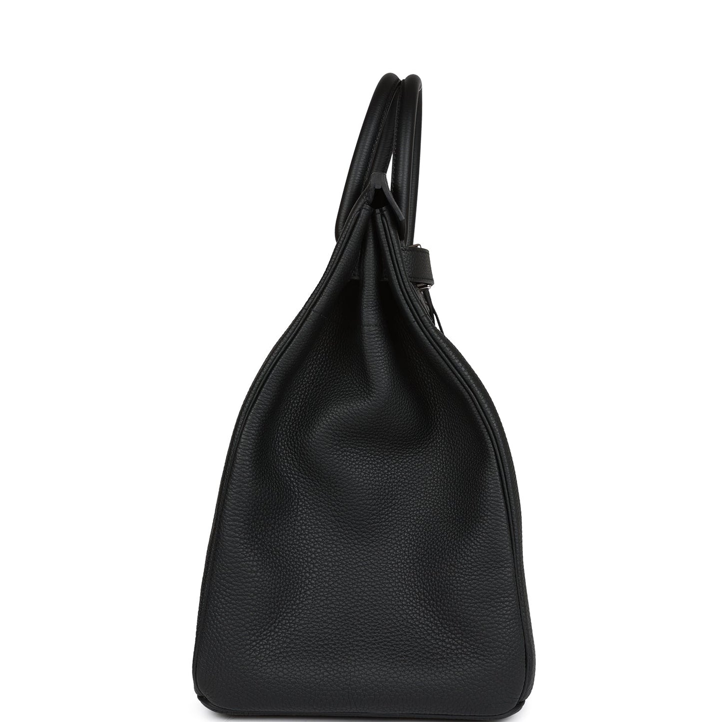 Hermes Hac Birkin Togo Palladium Hardware Travel Bag Black