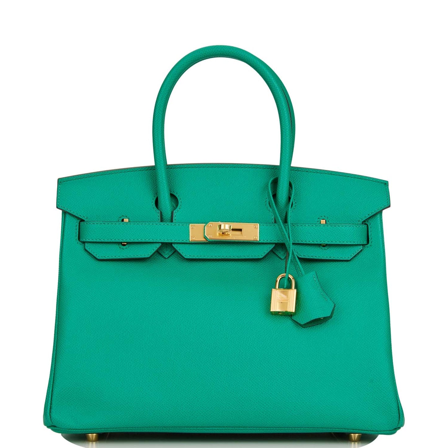 Hermes Birkin Vert Jade Epsom Hardware Handbag Gold Travel Bag Gold Hardware