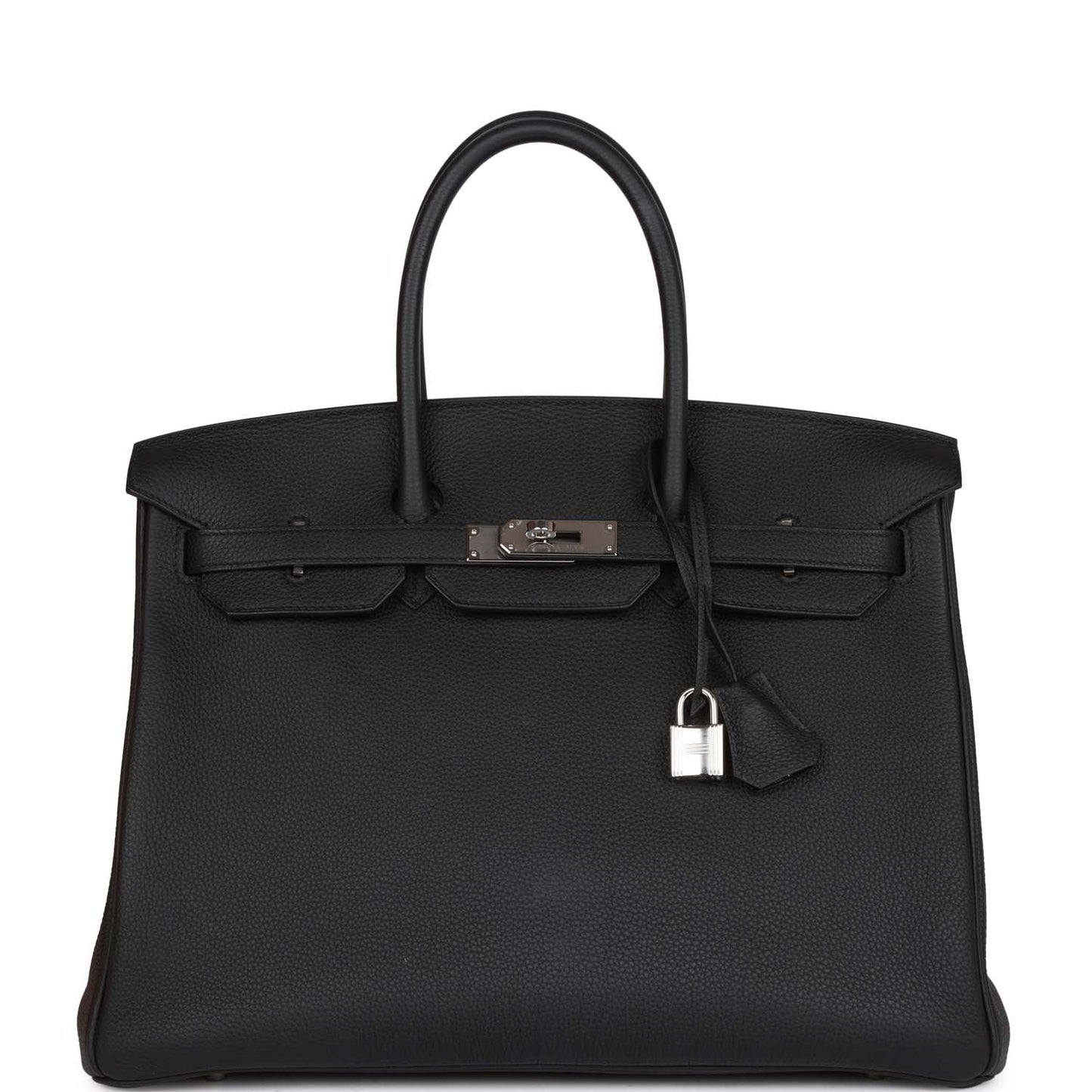 Hermes Birkin Togo Palladium Hardware Handbag Black Travel Bag Palladium Hardware