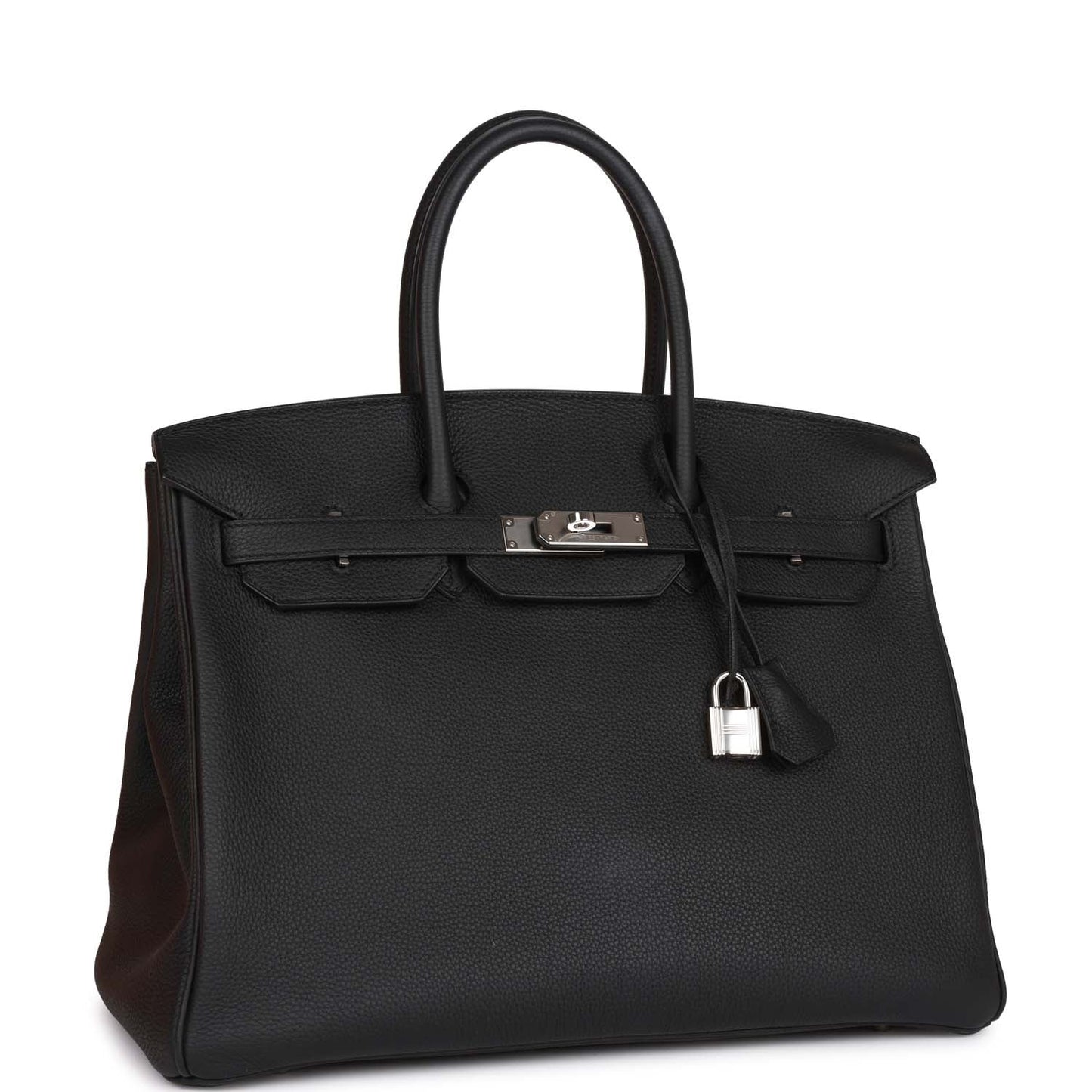 Hermes Birkin Togo Palladium Hardware Handbag Black Travel Bag
