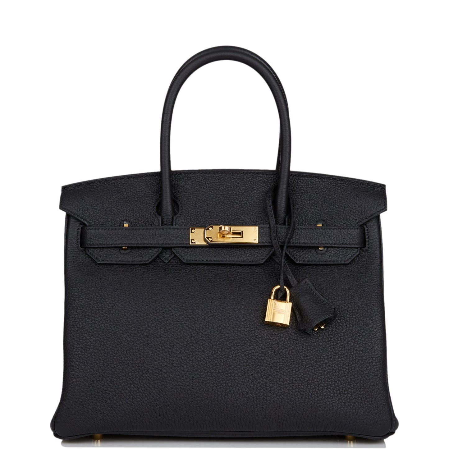 Hermes Birkin Togo Hardware Handbag Black Gold Travel Bag 41