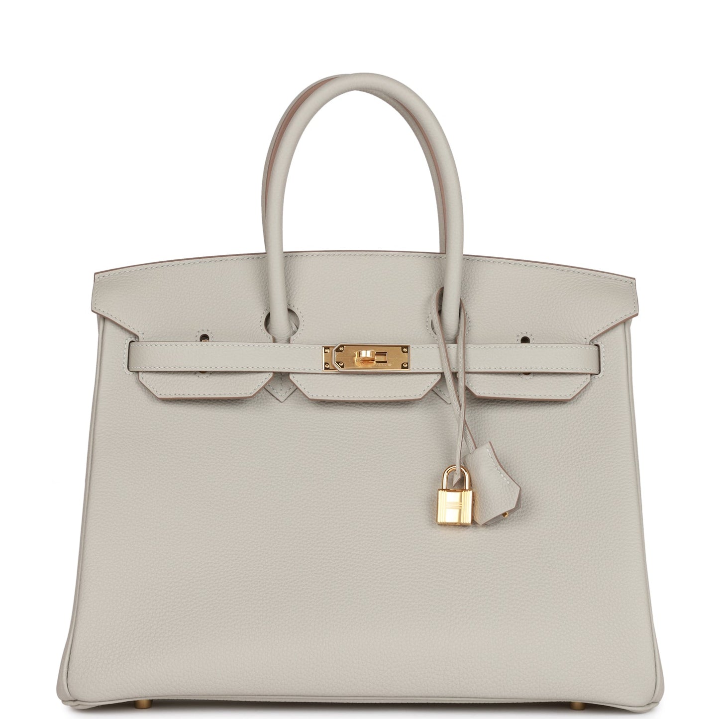Hermes Birkin Gris Perle Togo Hardware Handbag Gold Travel Bag Togo Gold Hardware