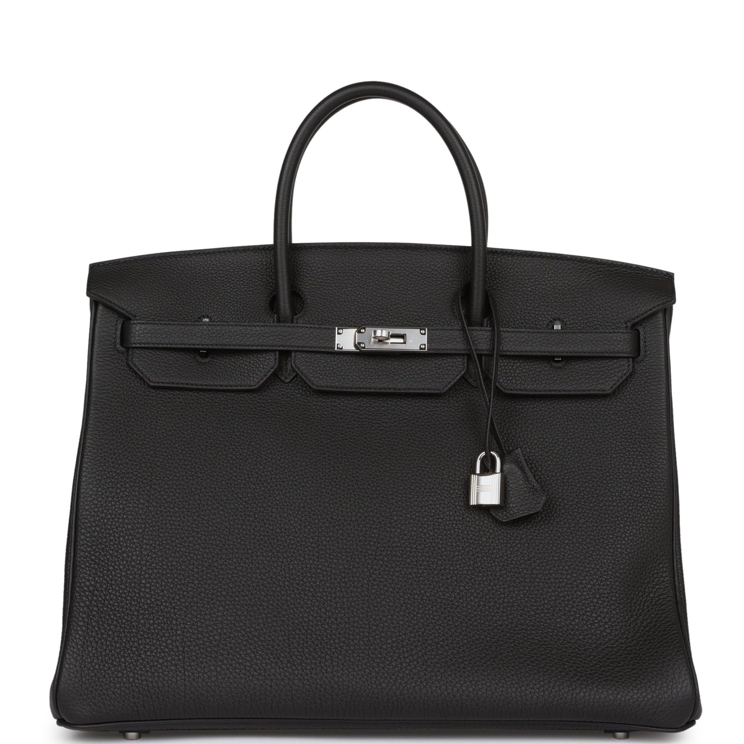 Hermes Birkin Togo Palladium Hardware Handbag Black Travel Bag