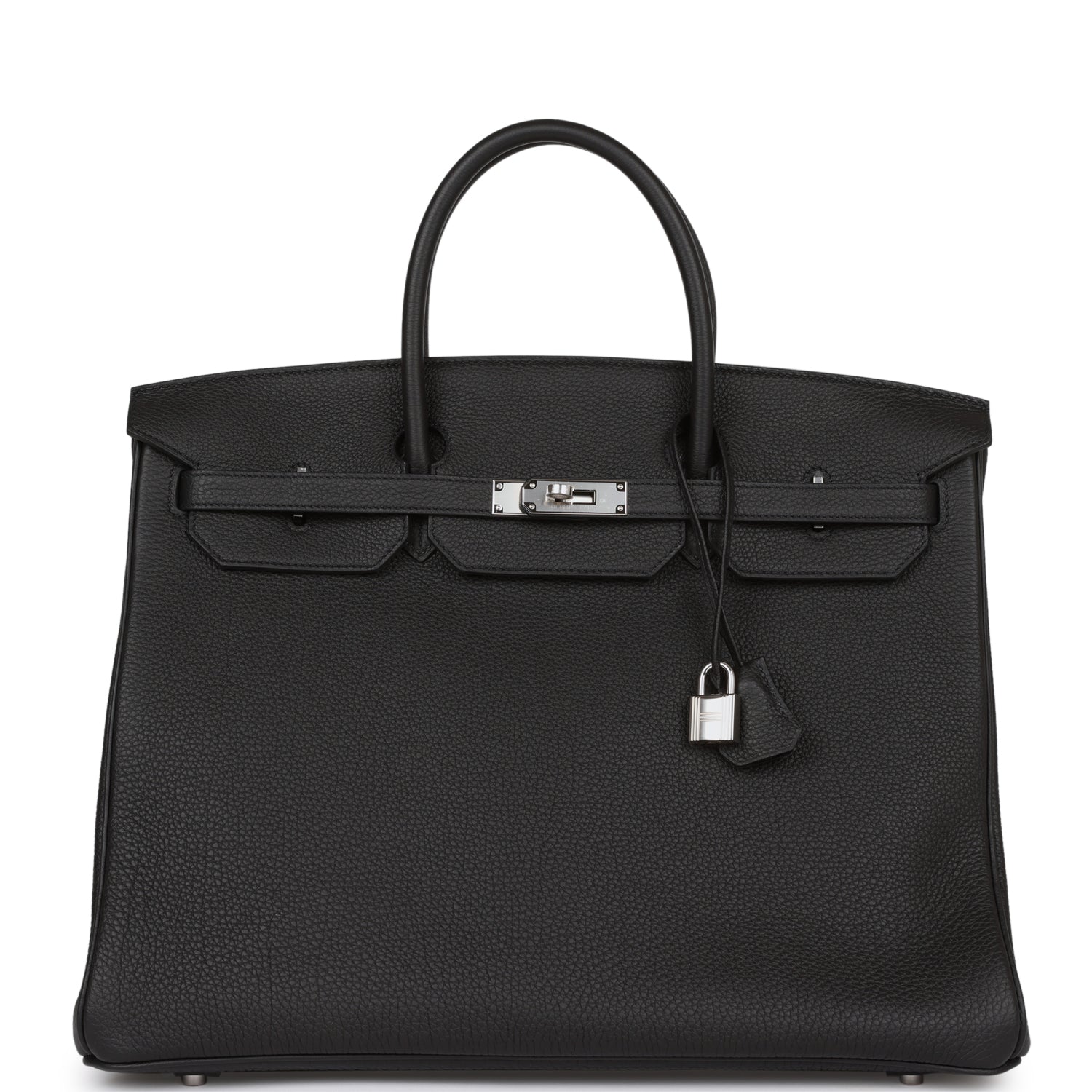 Hermes Birkin Togo Palladium Hardware Handbag Black Travel Bag