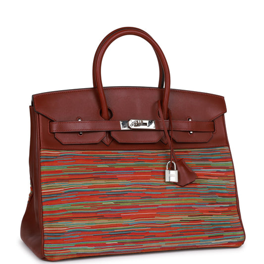 Hermes Birkin Vibrato Rouge Boxcalf Palladium Hardware Handbag Travel Bag