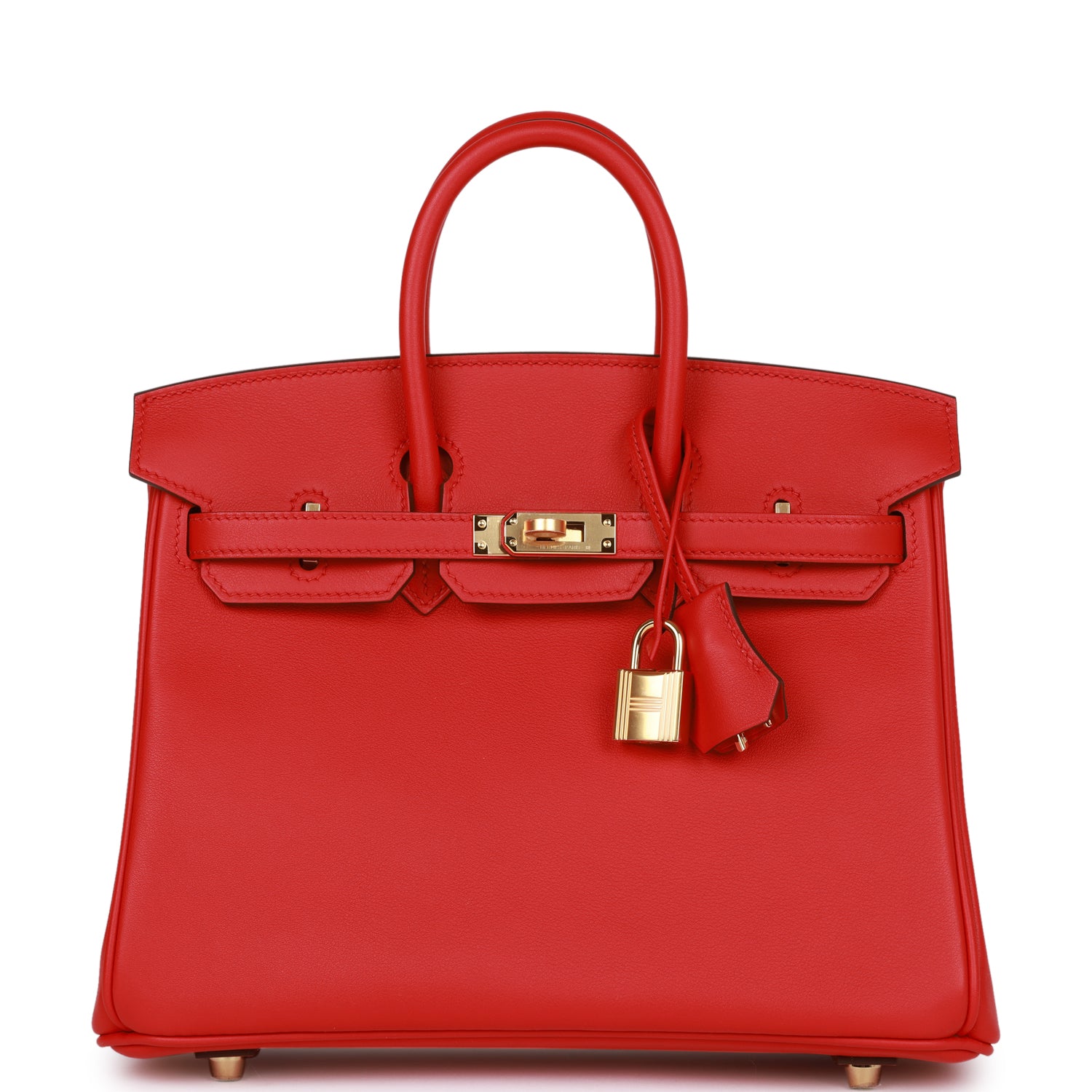 Hermes Birkin Rouge De Coeur Swift Hardware Handbag Gold Travel Bag
