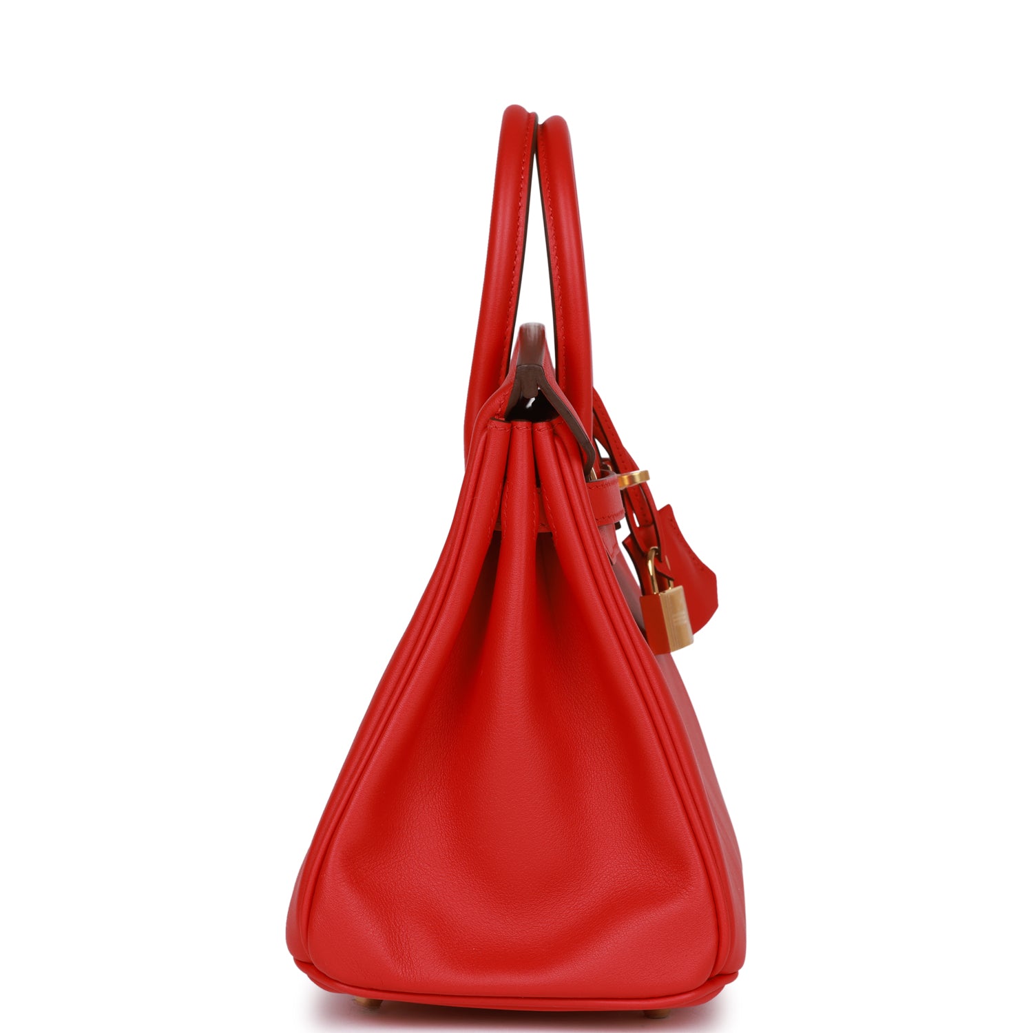 Hermes Birkin Rouge De Coeur Swift Hardware Handbag Gold Travel Bag