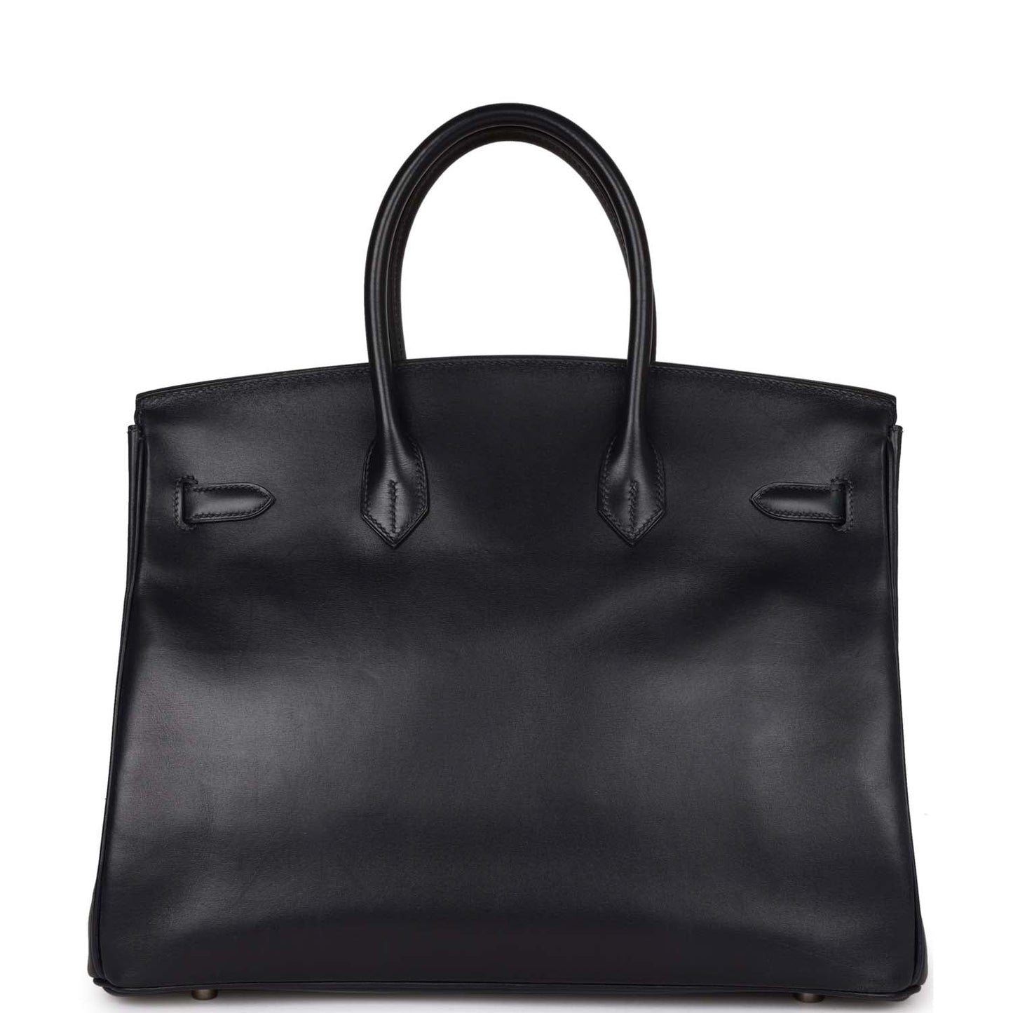 Hermes Birkin Bleu Box Palladium Hardware Handbag Navy Travel Bag