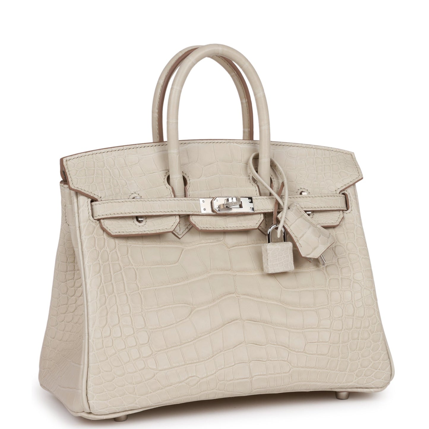 Hermes Birkin Beton Matte Alligator Palladium Hardware Handbag Travel Bag Hardware 4