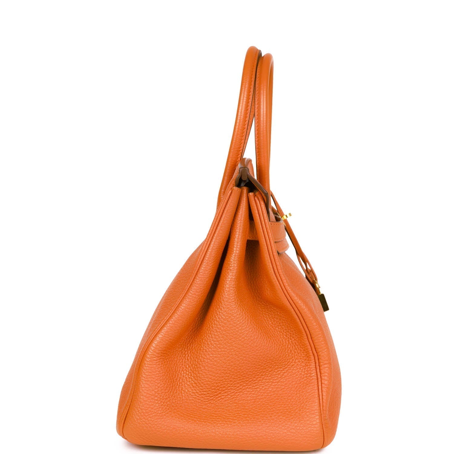 Hermes Birkin Togo Hardware Handbag Gold Orange Travel Bag