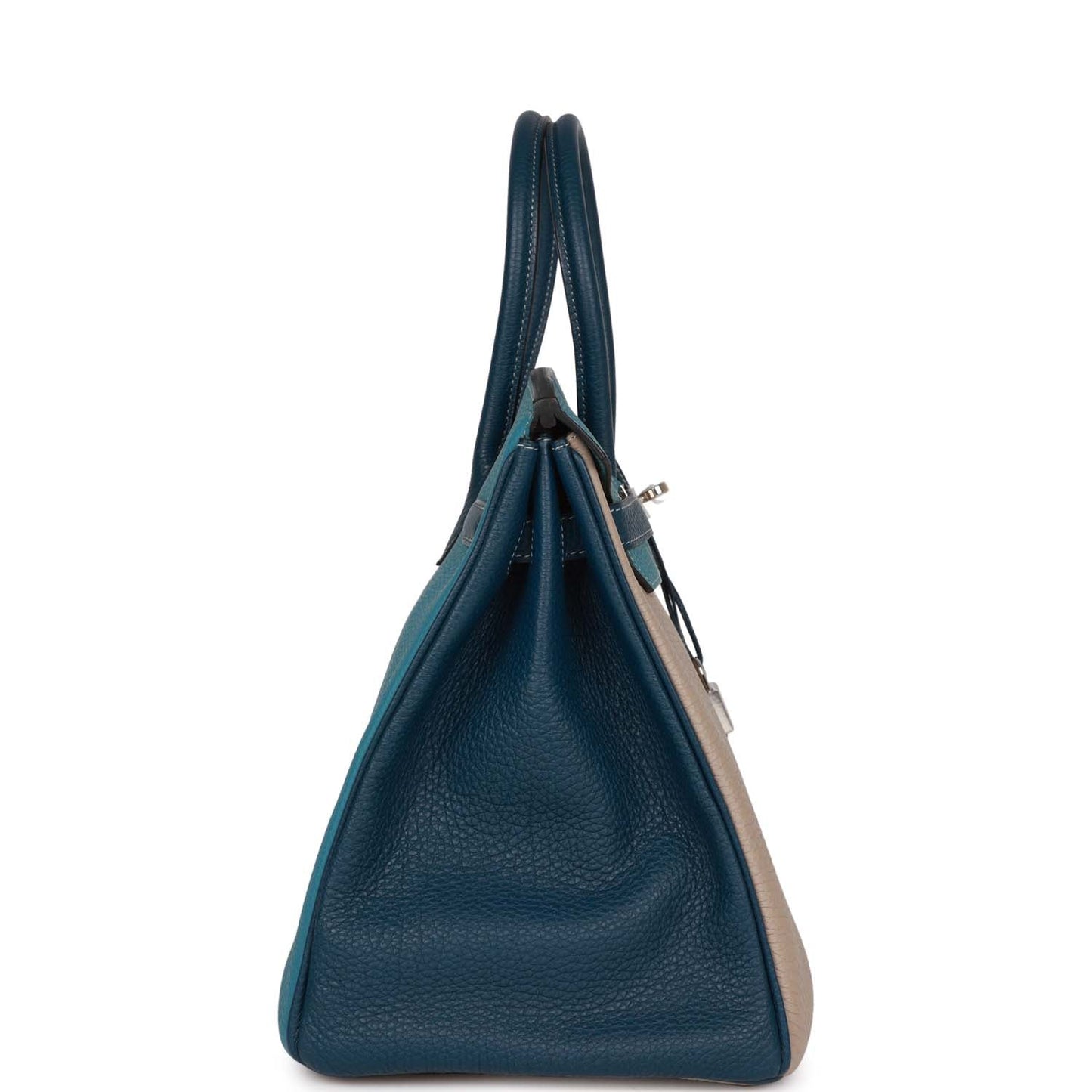 Hermes Birkin Tricolor Gris Tourterelle Bleu Jean And Travel Bag