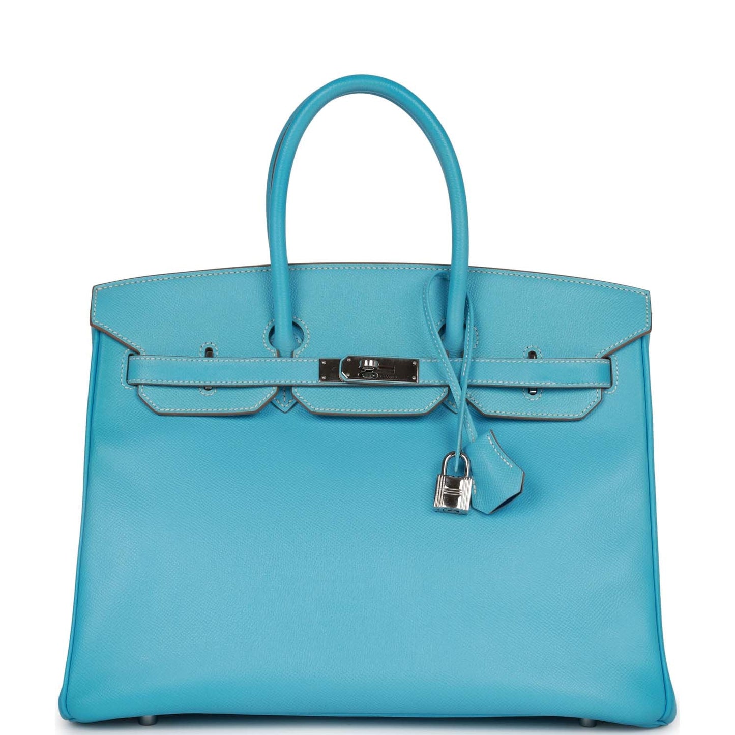 Hermes Birkin Celeste Candy Epsom Palladium Hardware Handbag Travel Bag