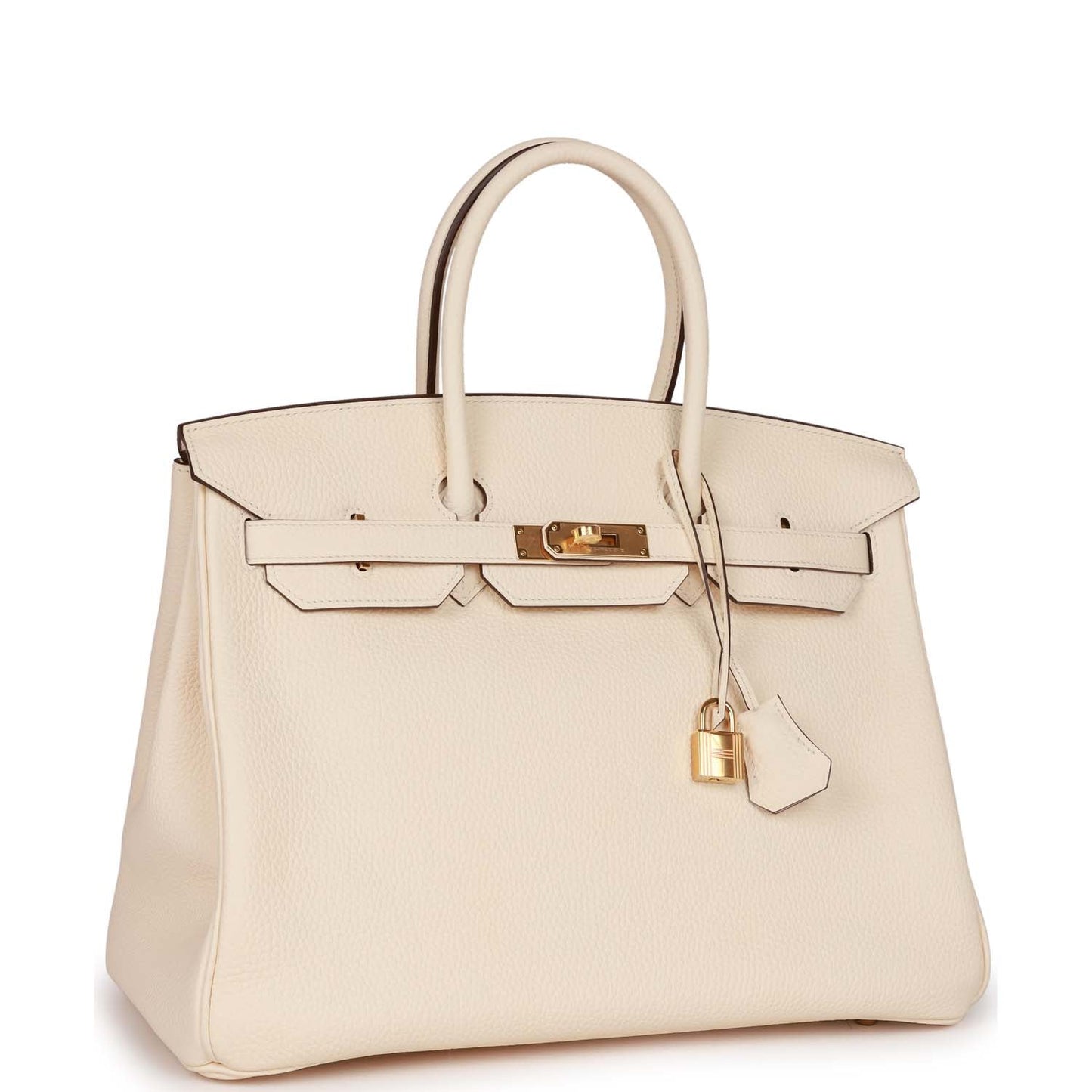 Hermes Birkin Nata Clemence Hardware Handbag Gold Travel Bag