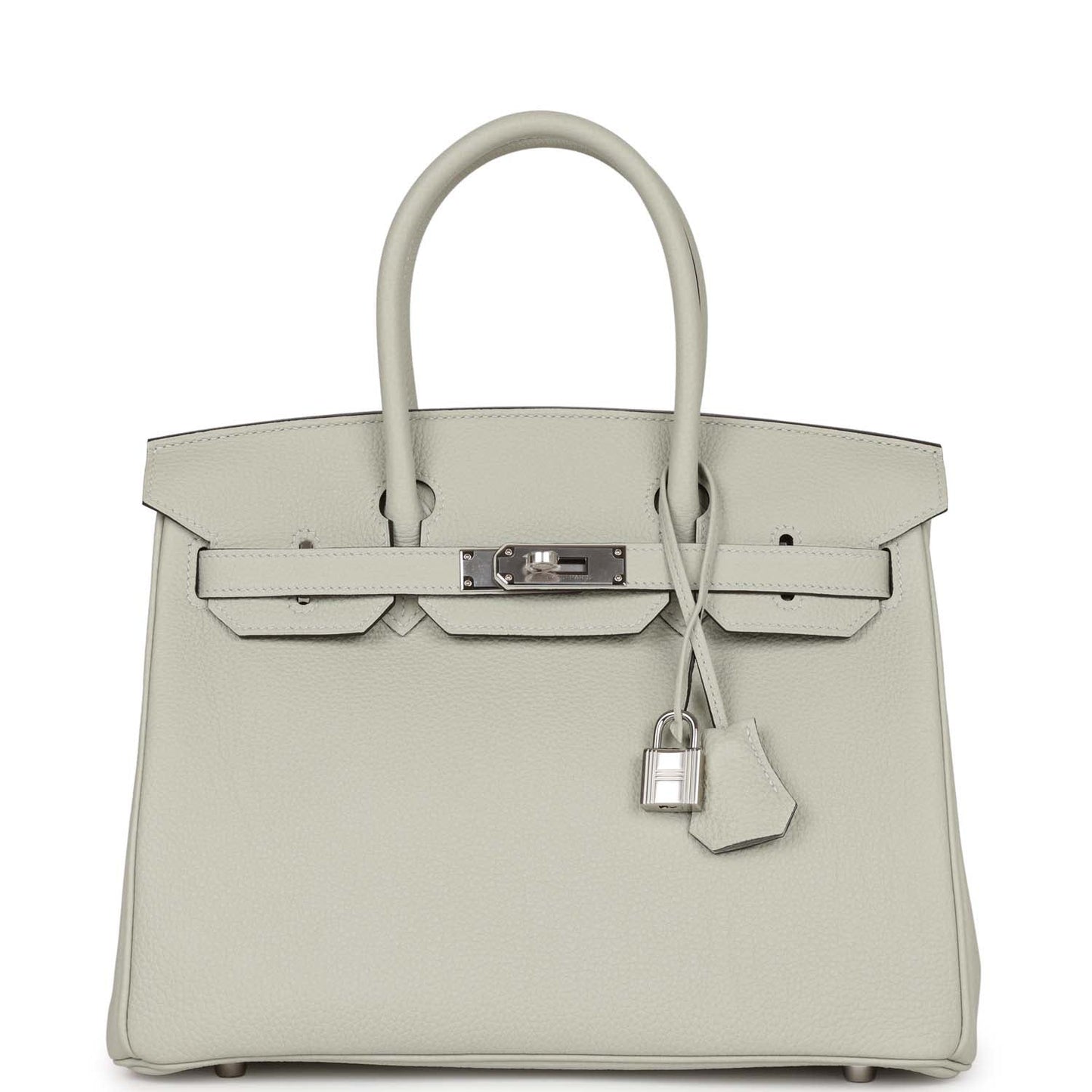 Hermes Birkin Gris Neve Togo Palladium Hardware Handbag Travel Bag