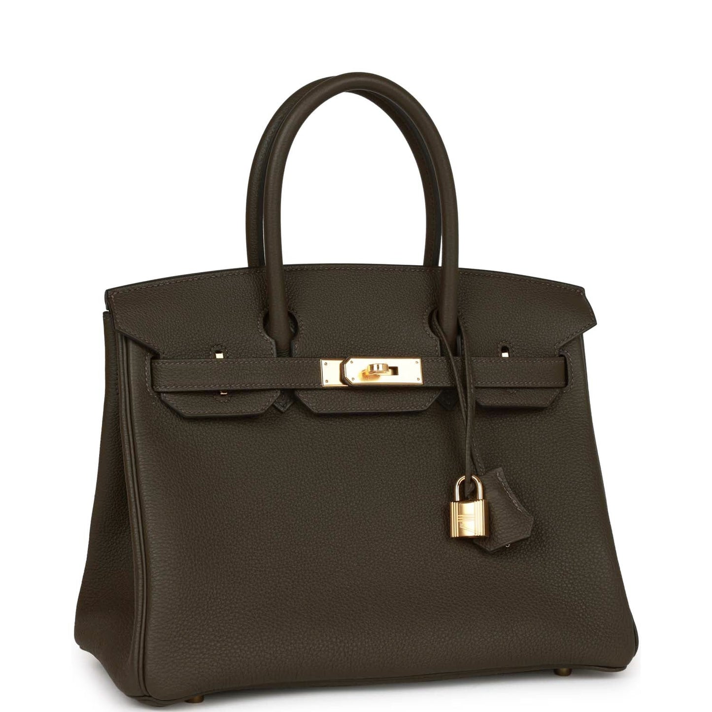 Hermes Birkin Eucalyptus Togo Hardware Handbag Gold Travel Bag
