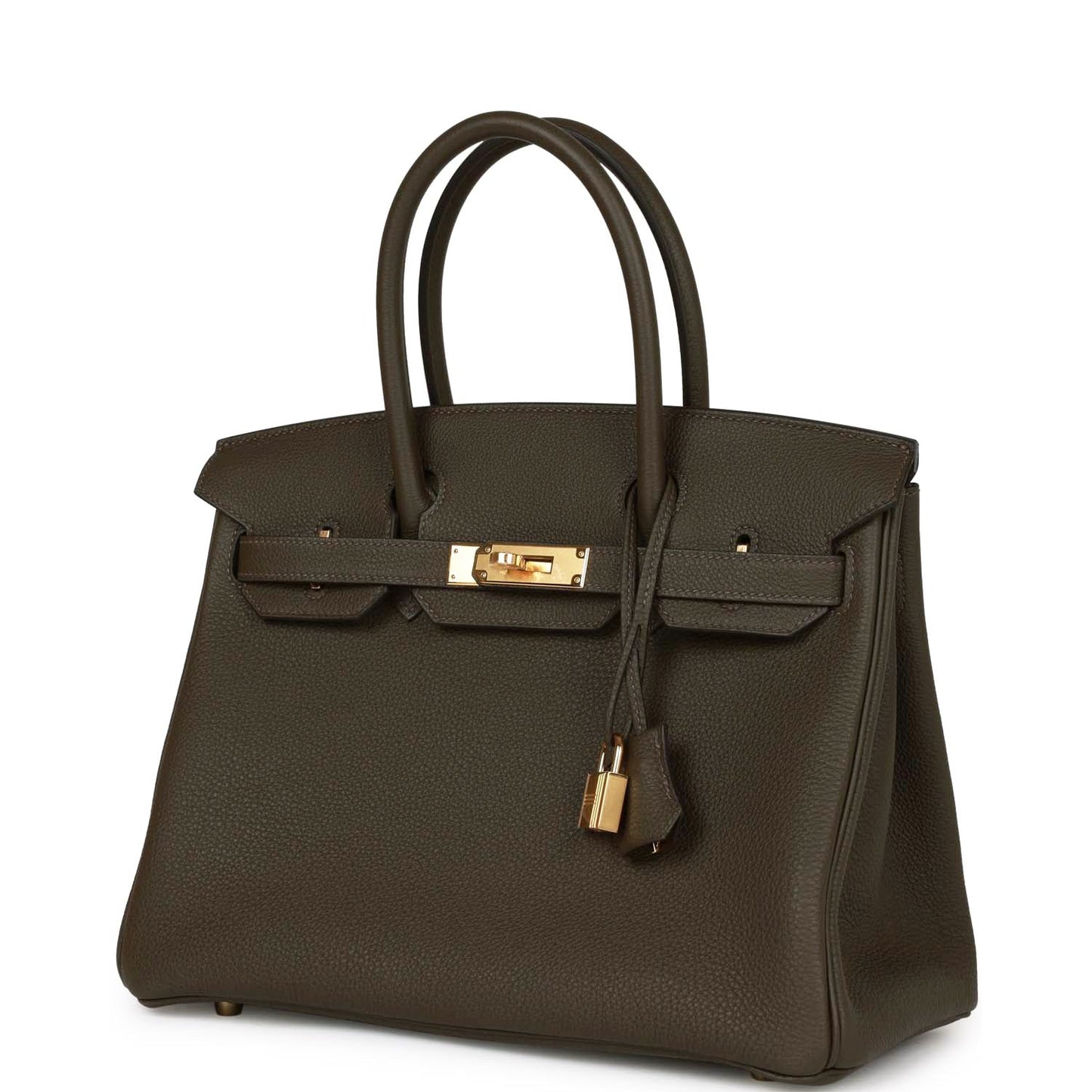 Hermes Birkin Eucalyptus Togo Hardware Handbag Gold Travel Bag