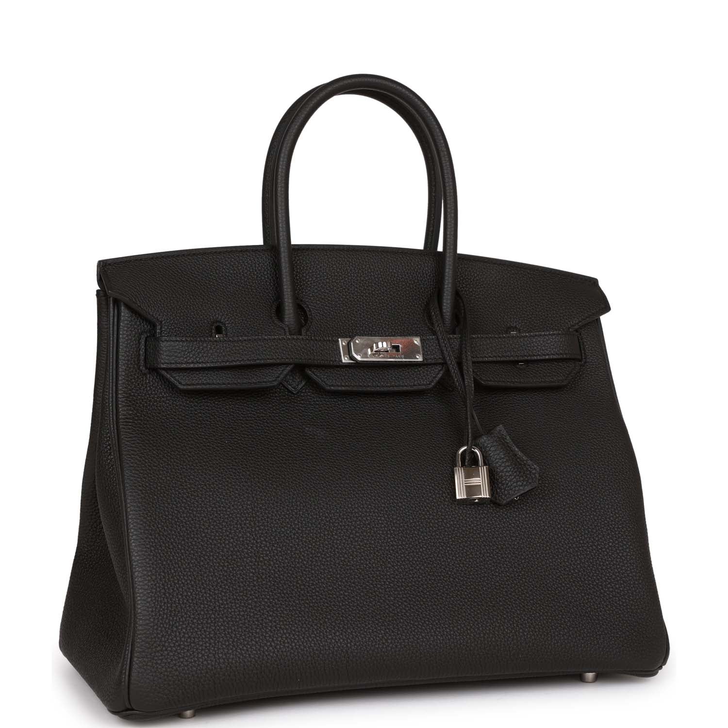 Hermes Birkin Togo Palladium Hardware Handbag Black Travel Bag Hardware 15