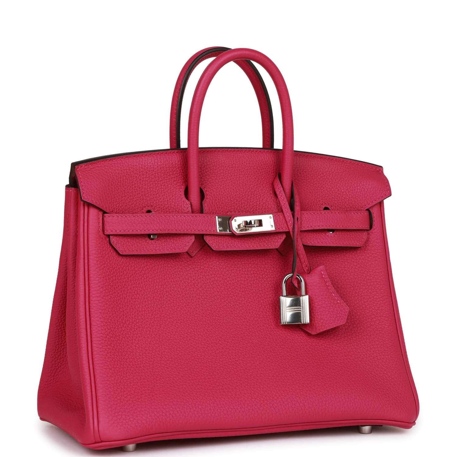 Hermes Birkin Rose Pourpre Togo Palladium Hardware Handbag Travel Bag