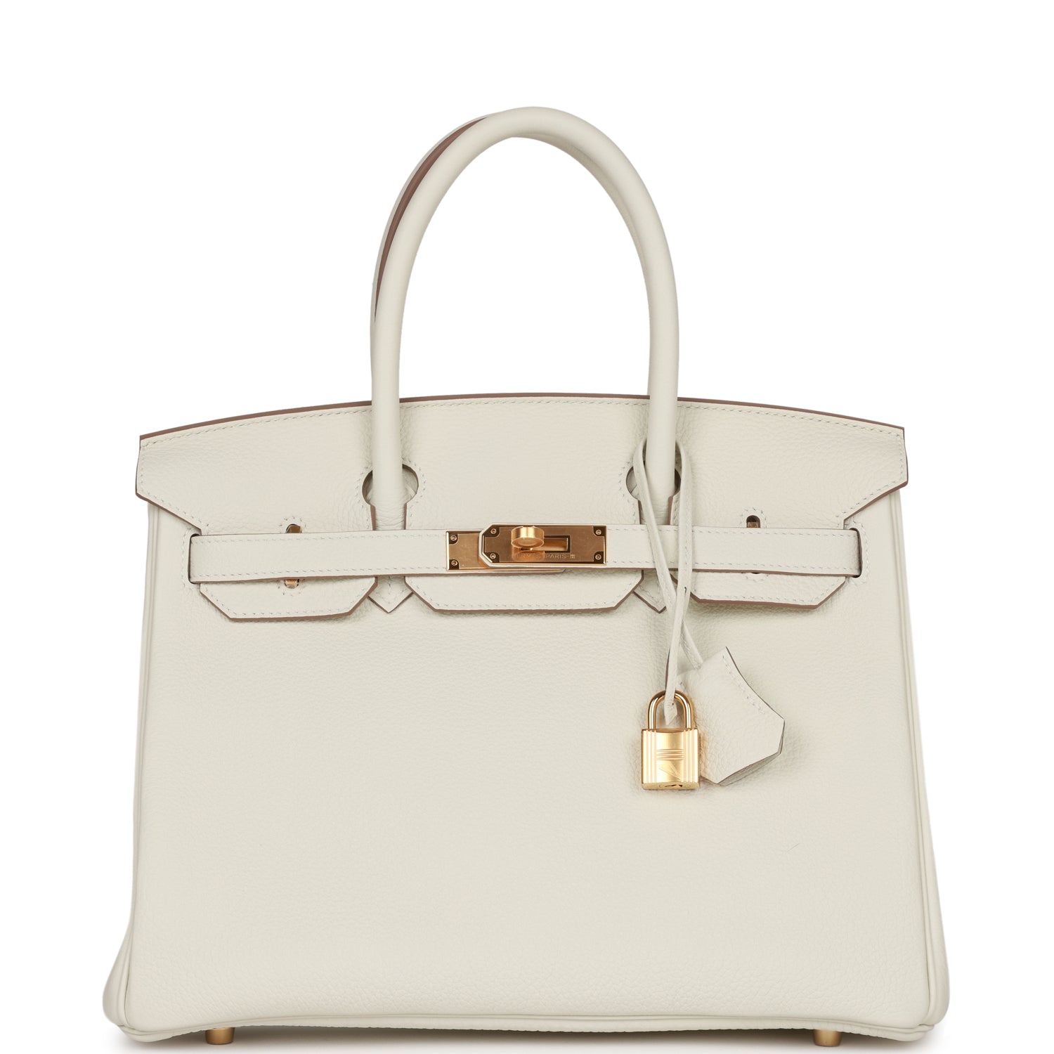 Hermes Birkin Mushroom Togo Hardware Handbag Gold Travel Bag