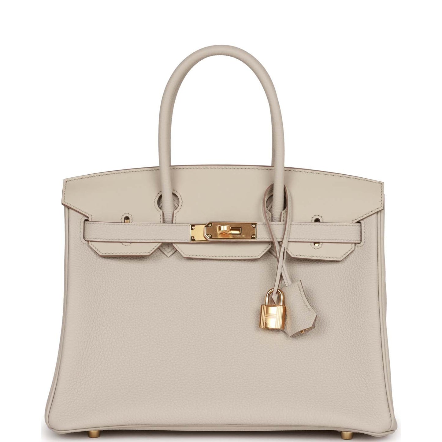 Hermes Birkin Beton Togo And Swift Hardware Handbag Gold Travel Bag