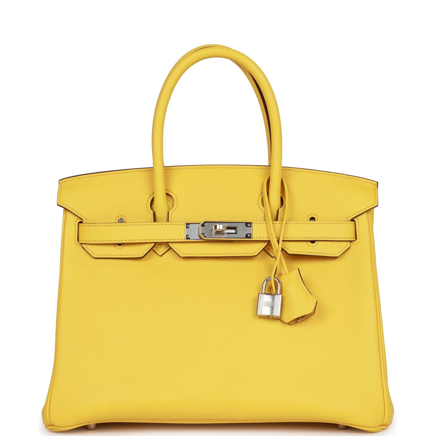 Hermes Birkin Jaune De Naples Taurillon Novillo Palladium Hardware Travel Bag
