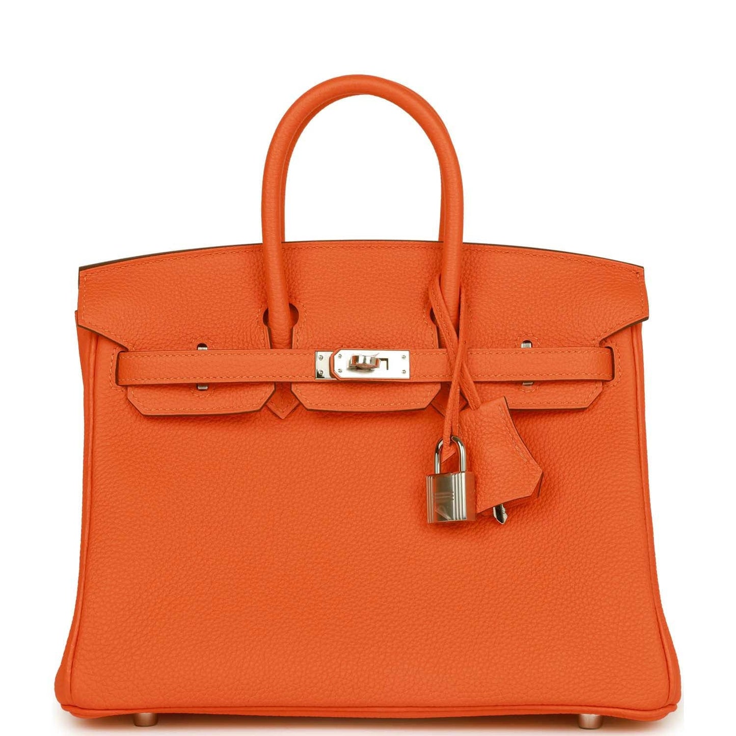 Hermes Birkin Minium Togo Palladium Hardware Handbag Orange Travel Bag