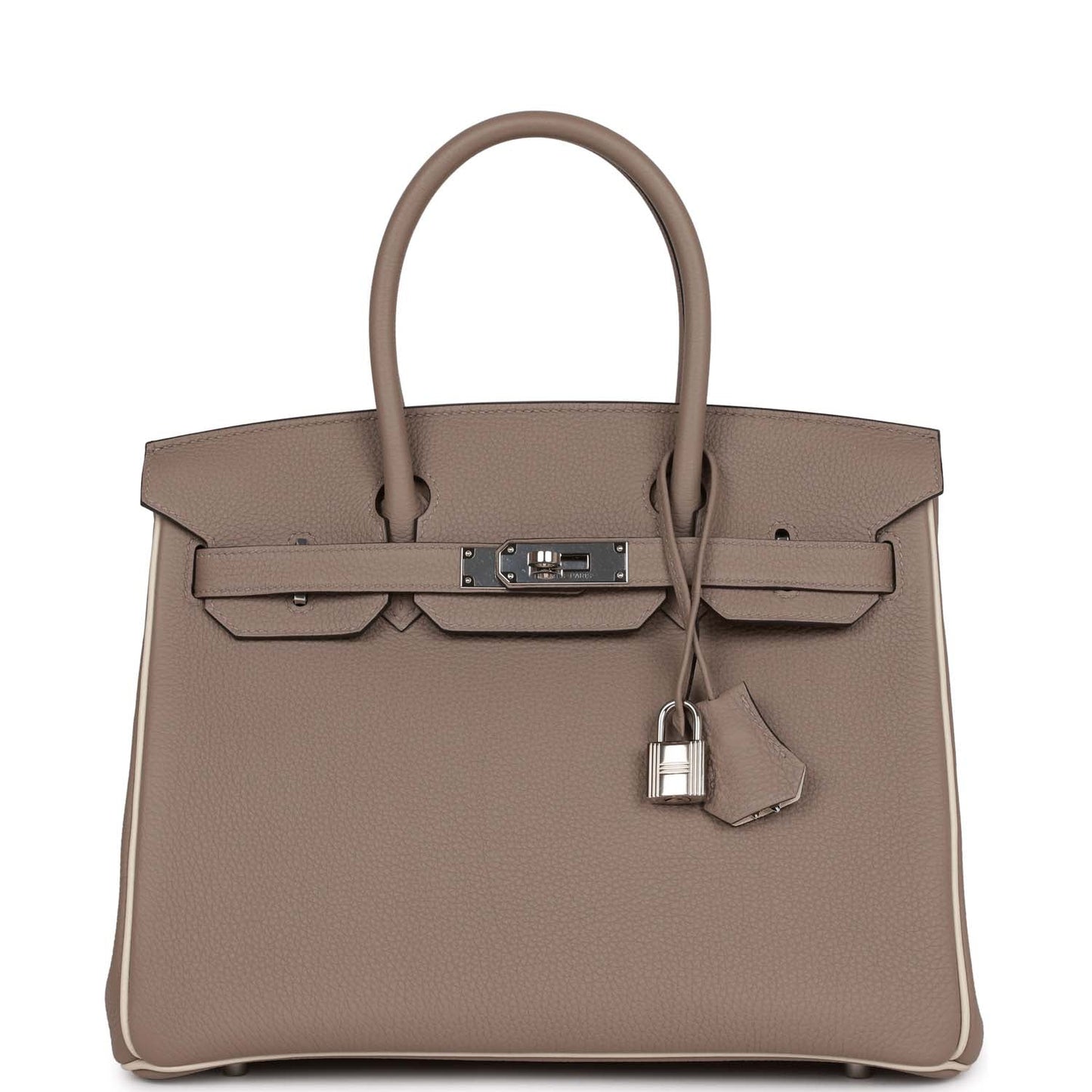 Hermes Special Order Hss Birkin Gris Tourterelle And Craie Travel Bag