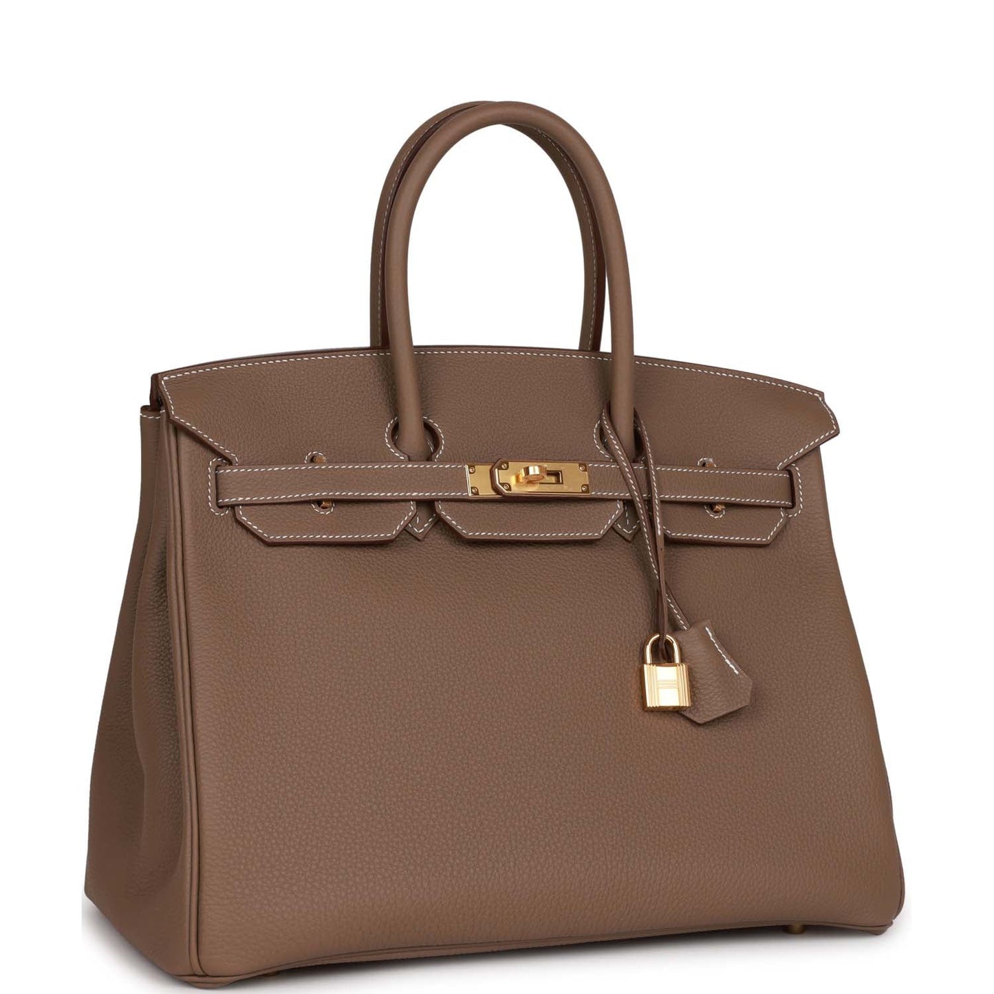 Hermes Birkin Etoupe Togo Hardware Handbag Gold Travel Bag
