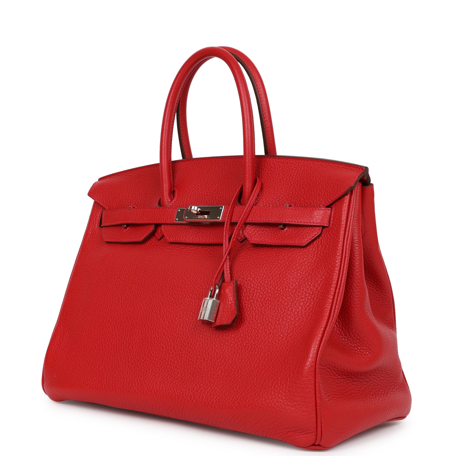 Hermes Top Quality Luxury Birkin Rouge Casaque Clemence Travel Bag