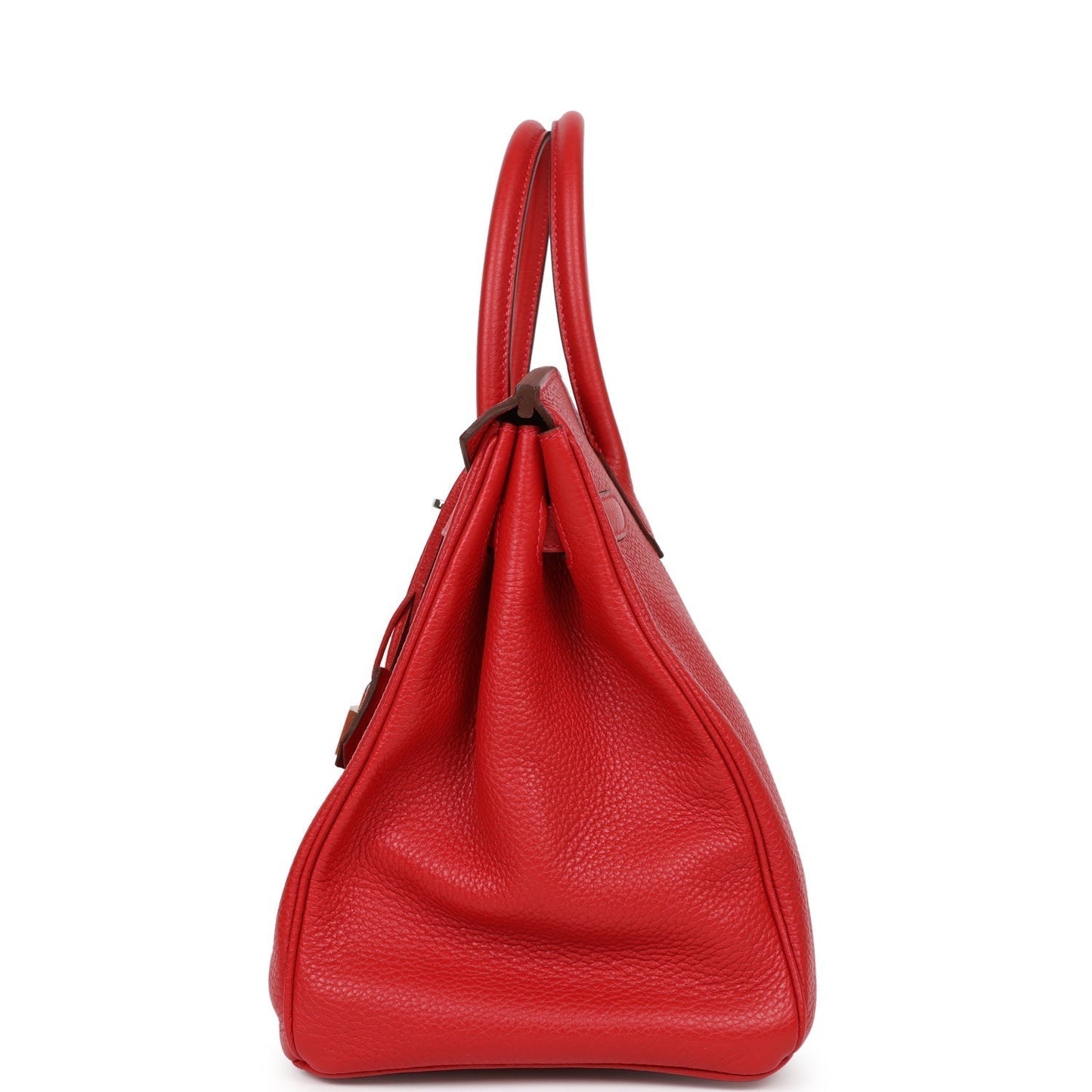 Hermes Top Quality Luxury Birkin Rouge Casaque Clemence Travel Bag
