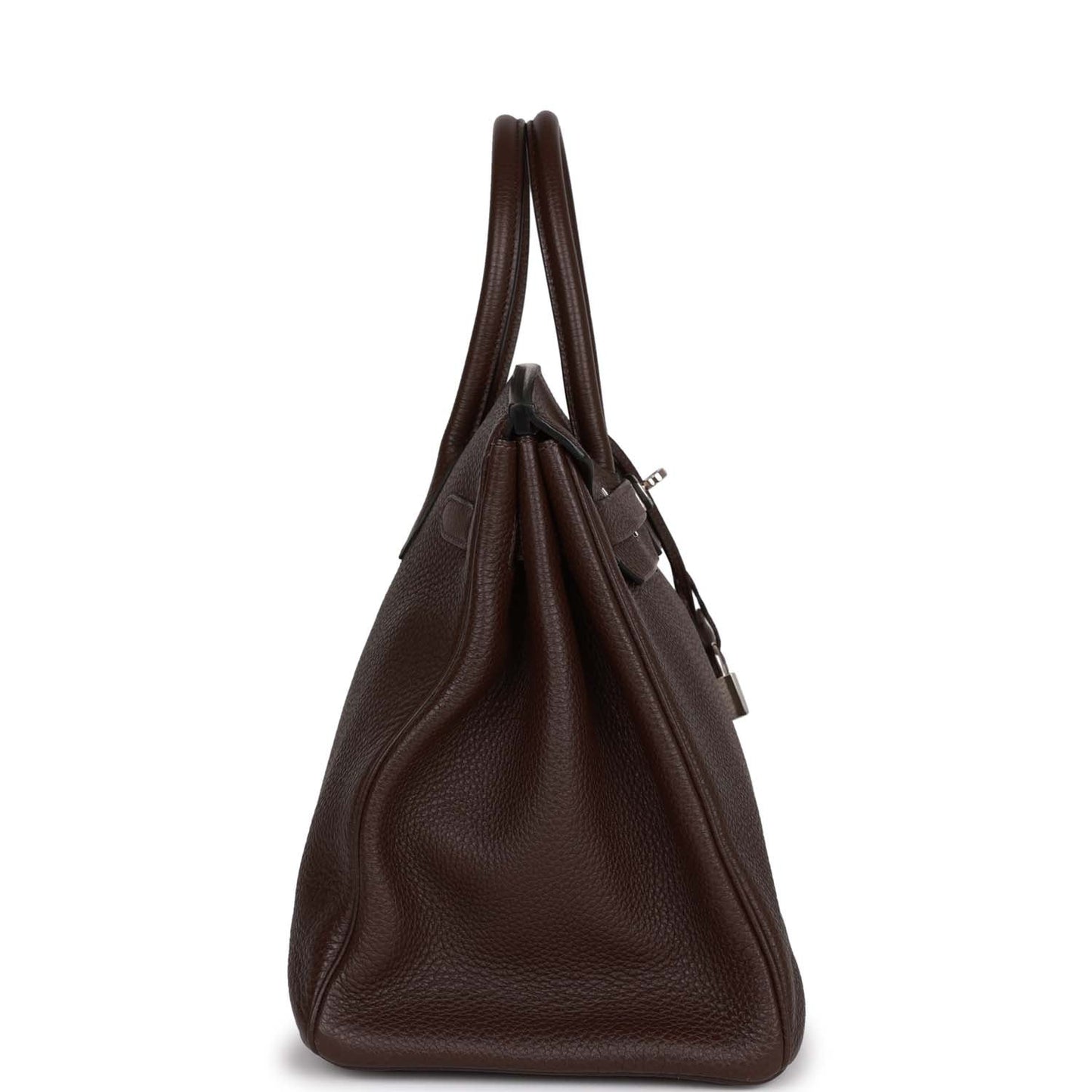 Hermes Top Quality Luxury Birkin Chocolate Togo Palladium Travel Bag