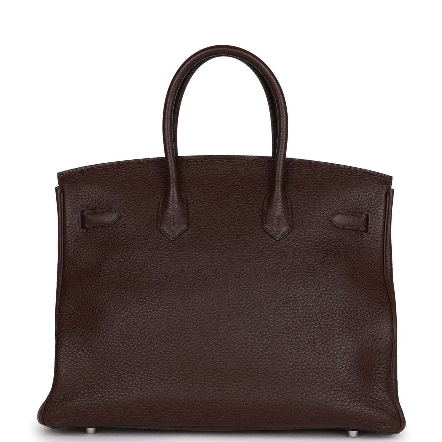 Hermes Top Quality Luxury Birkin Chocolate Togo Palladium Travel Bag