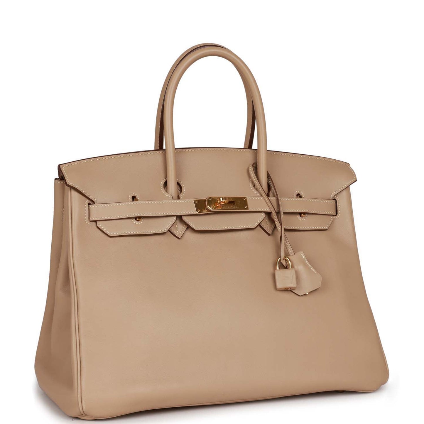 Hermes Top Quality Luxury Birkin Argile Swift Hardware Gold Travel Bag