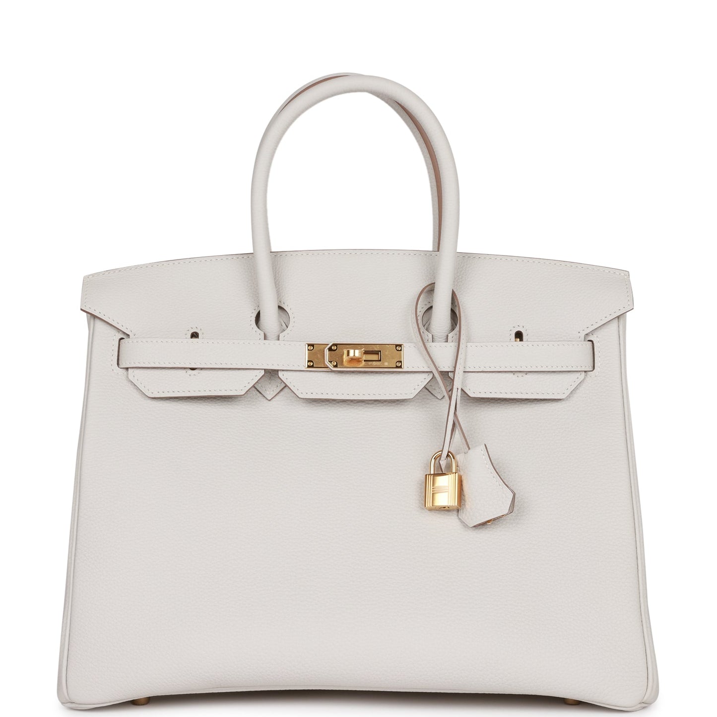 Hermes Birkin Gris Pale Togo Hardware Handbag Gold Travel Bag