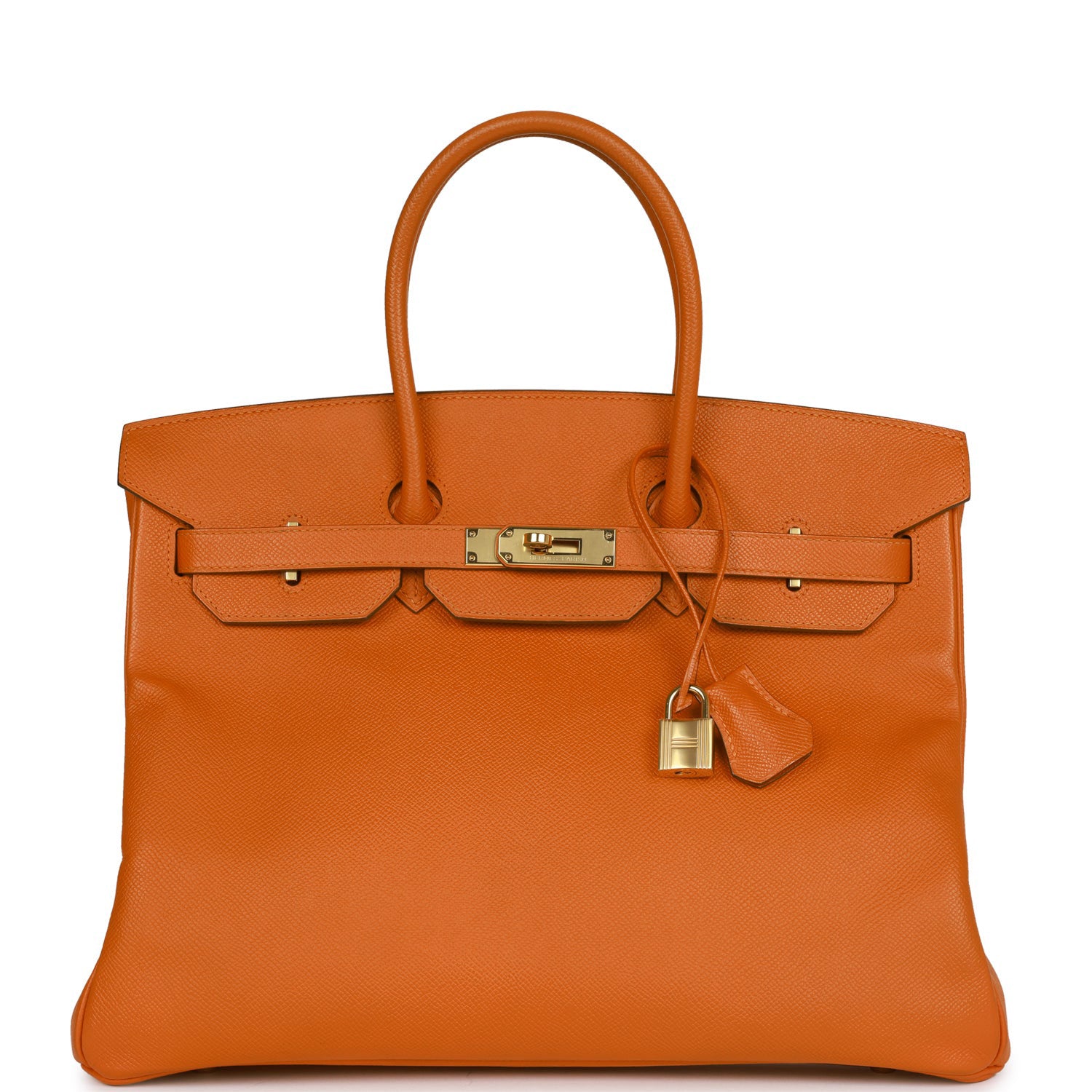 Hermes Birkin Feu Epsom Hardware Handbag Gold Travel Bag