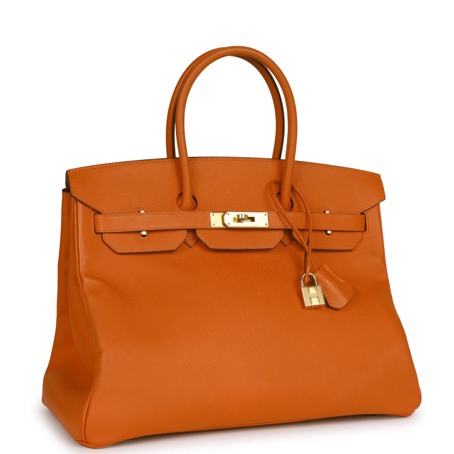 Hermes Birkin Feu Epsom Hardware Handbag Gold Travel Bag