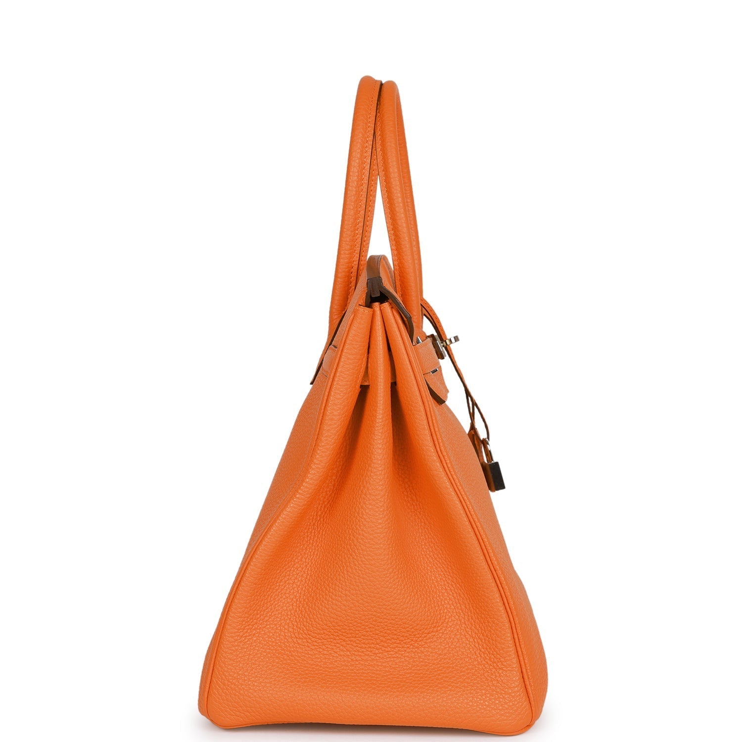 Hermes Birkin Togo Palladium Hardware Handbag Orange Travel Bag Togo Palladium Hardware