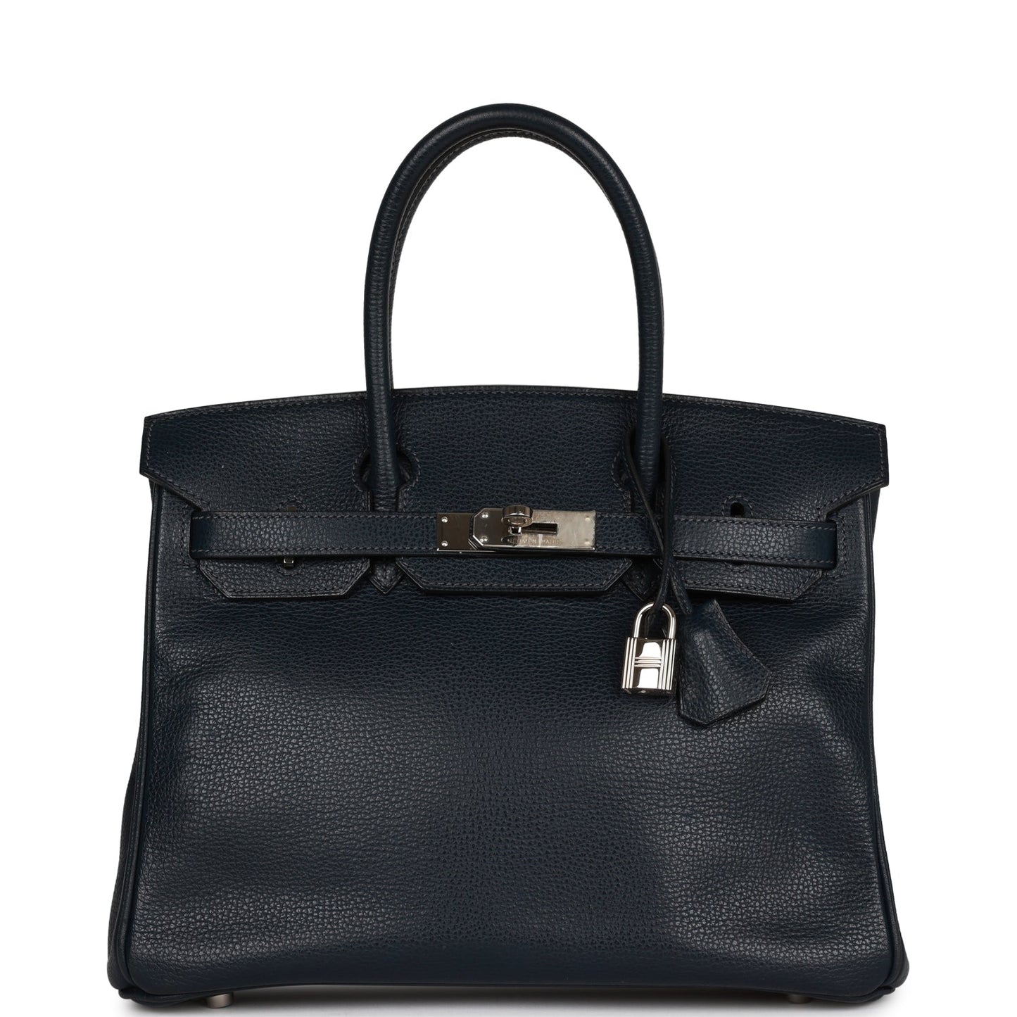 Hermes Birkin Bleu Indigo Vache Liegee Palladium Hardware Handbag Travel Bag
