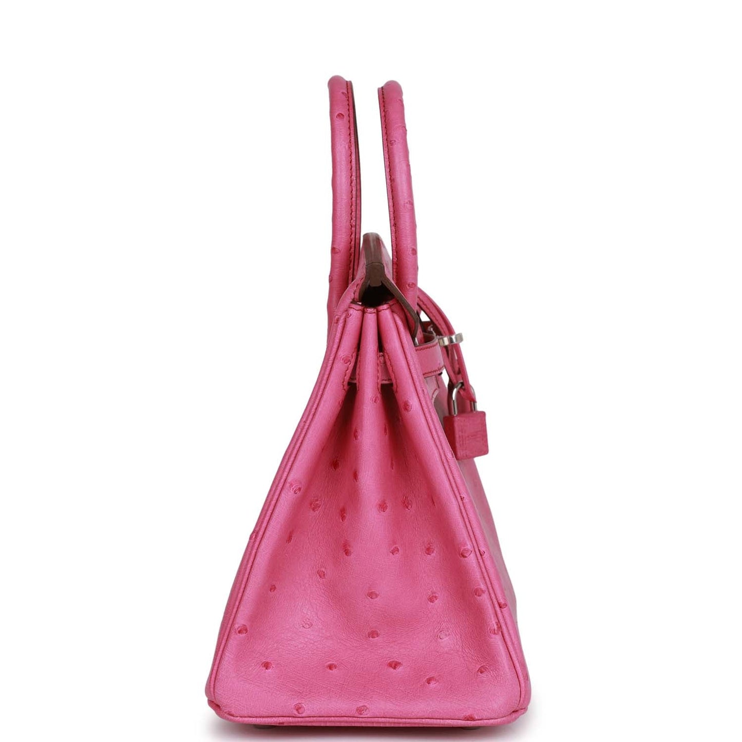 Hermes Birkin Fuchsia Ostrich Palladium Hardware Handbag Travel Bag