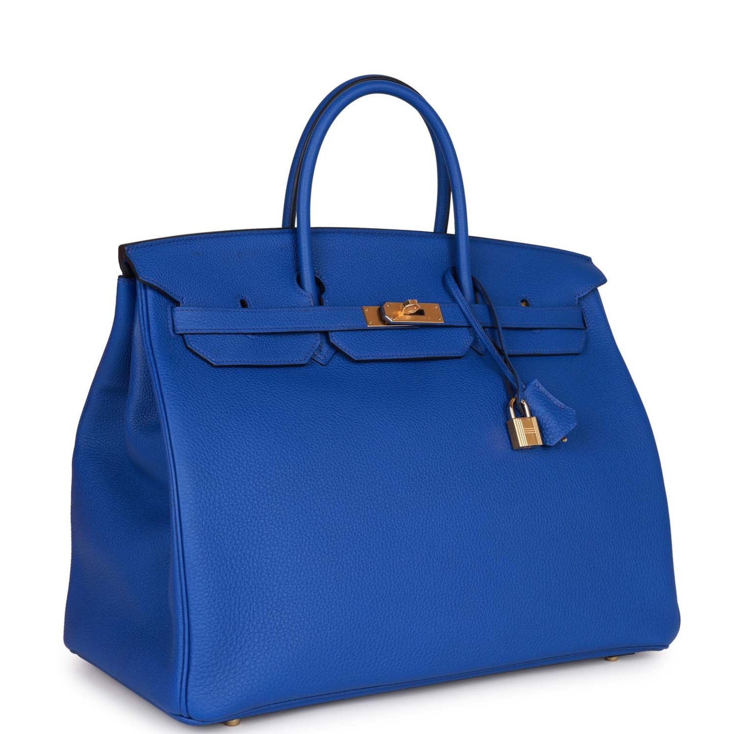Hermes Birkin Bleu Royal Togo Hardware Handbag Gold Travel Bag