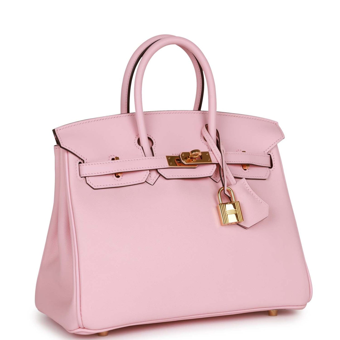Hermes Birkin Rose Sakura Swift Hardware Handbag Gold Travel Bag