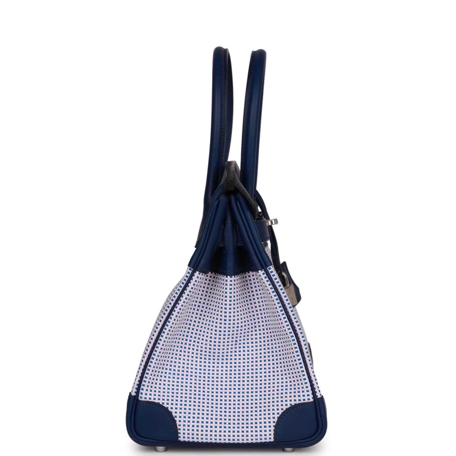 Hermes Quadrille Birkin Bleu Saphir Swift And Ecru Travel Bag