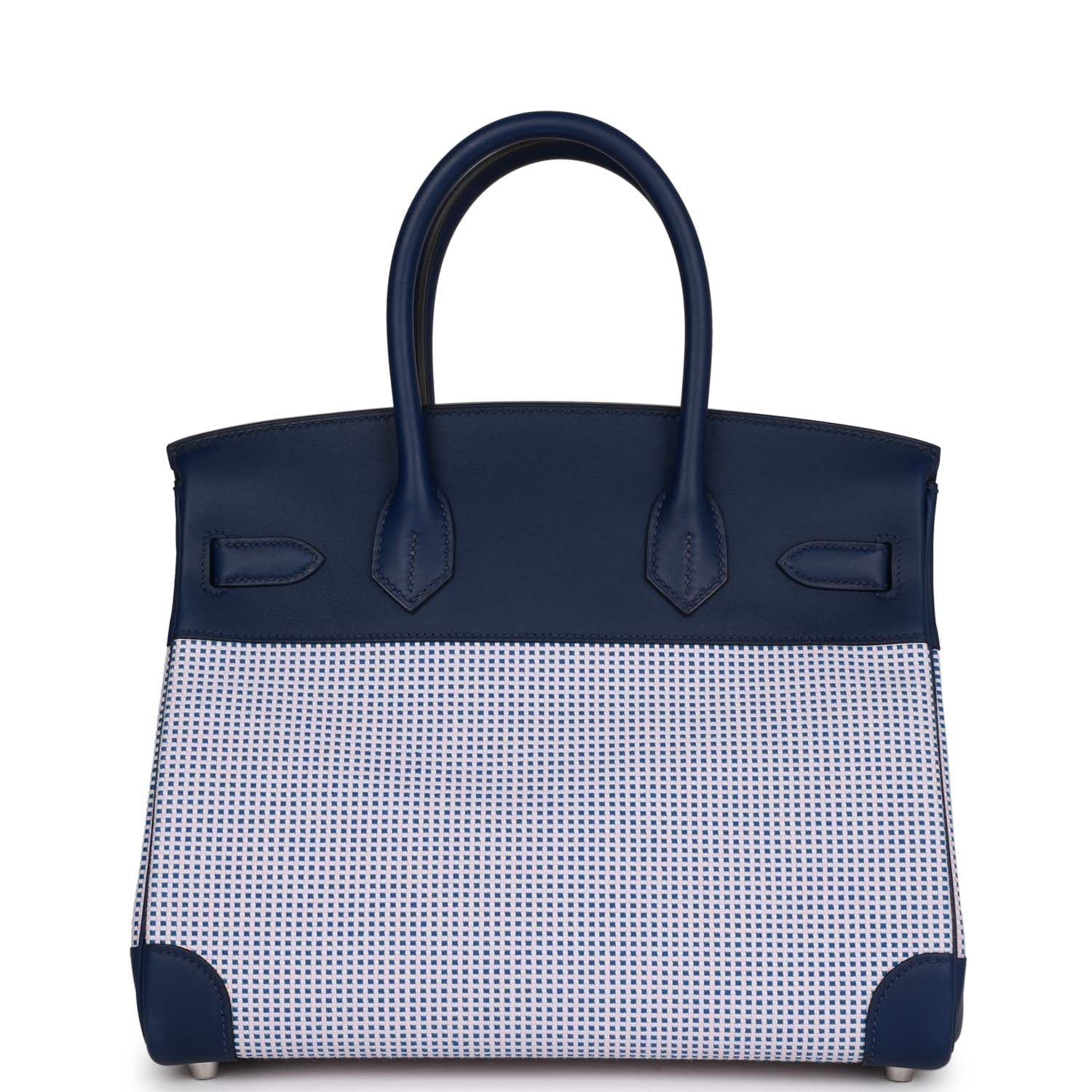 Hermes Quadrille Birkin Bleu Saphir Swift And Ecru Travel Bag