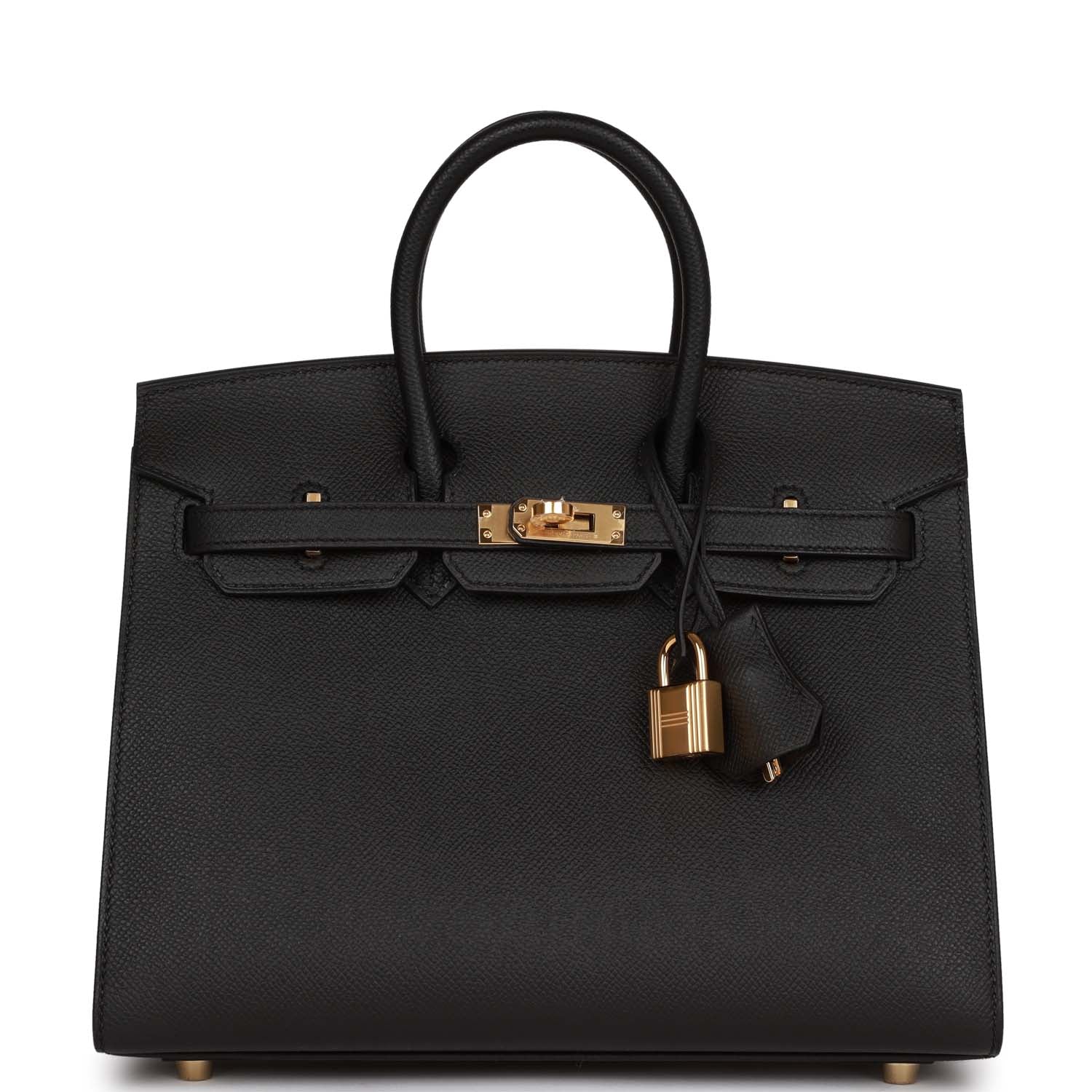 Hermes Birkin Sellier Epsom Hardware Handbag Black Gold Travel Bag Hardware 5