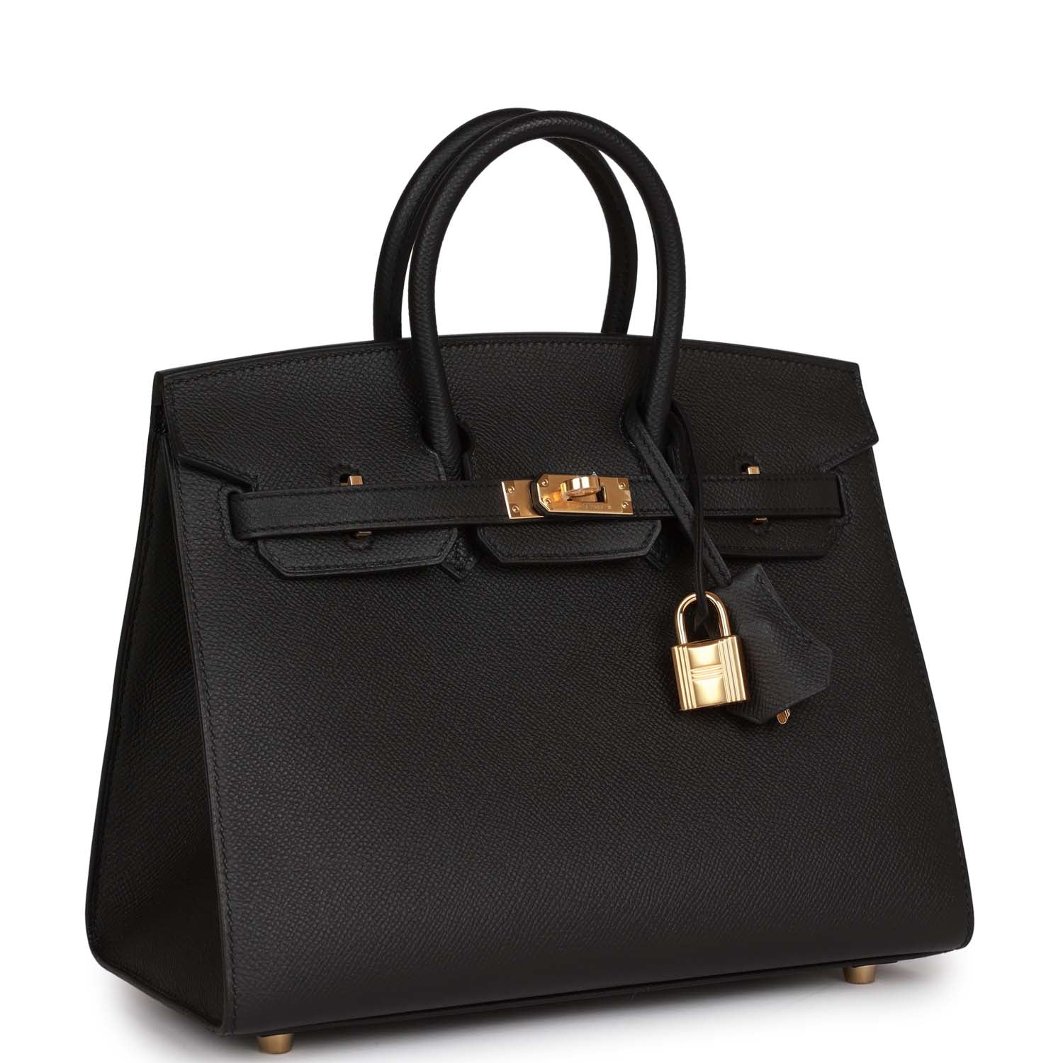 Hermes Birkin Sellier Epsom Hardware Handbag Black Gold Travel Bag Hardware 5