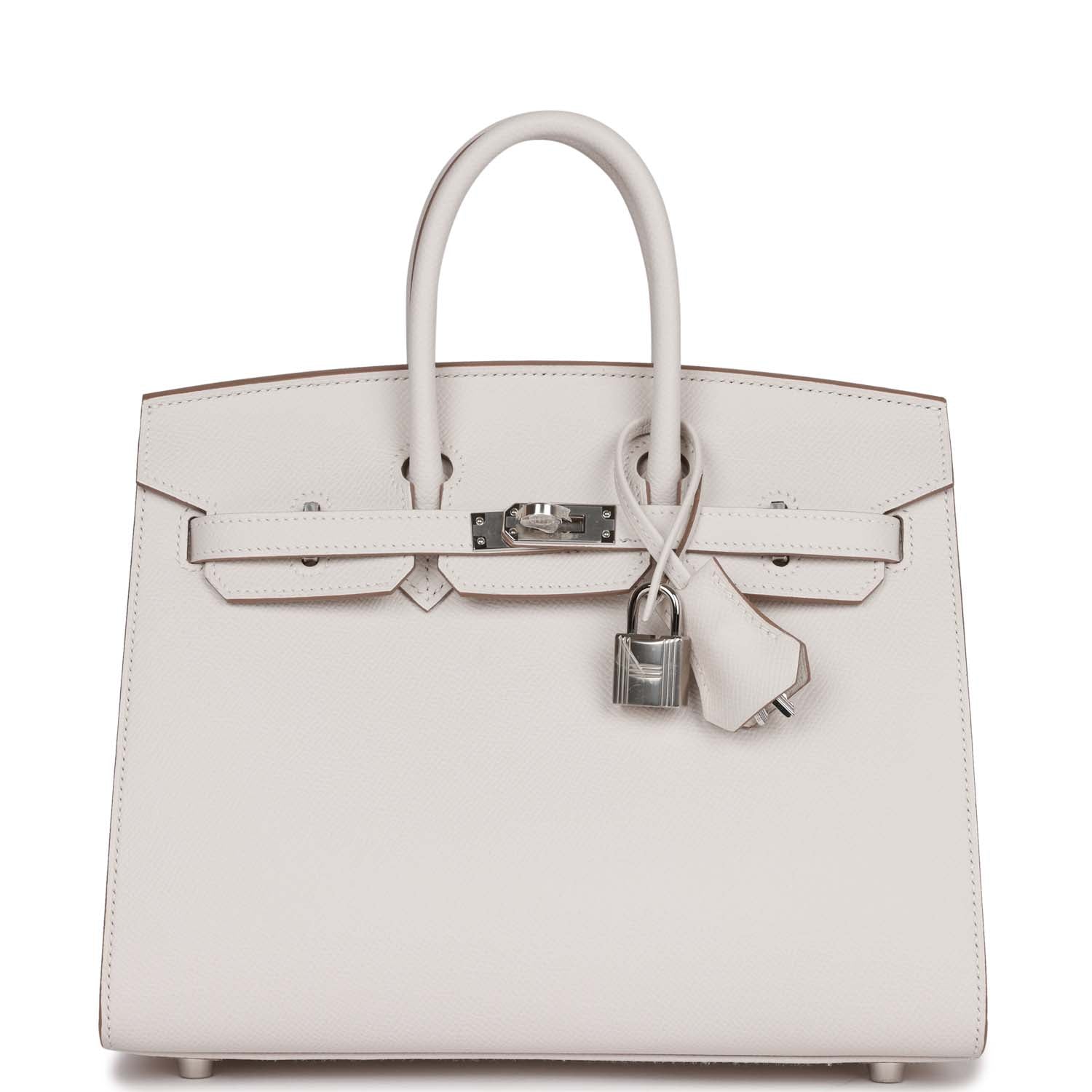 Hermes Birkin Sellier Gris Pale Epsom Palladium Hardware Handbag Travel Bag