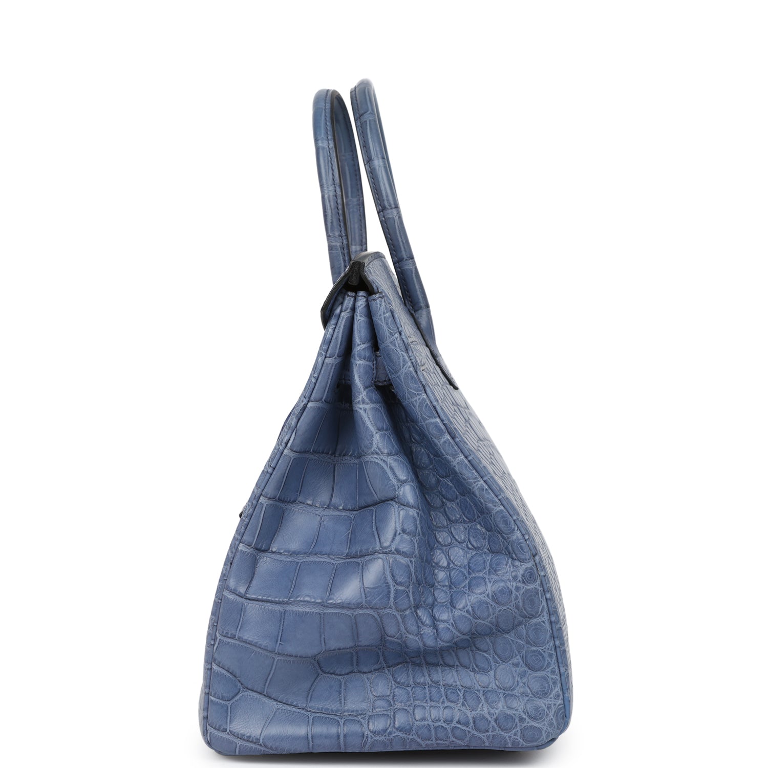 Hermes Top Quality Luxury Birkin Bleu Brighton Matte Travel Bag