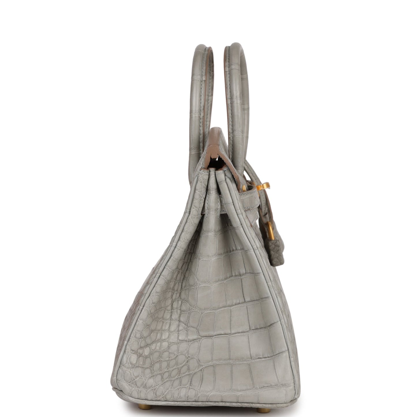Hermes Special Order Hss Birkin Gris Perle Verso Matte Gold Travel Bag